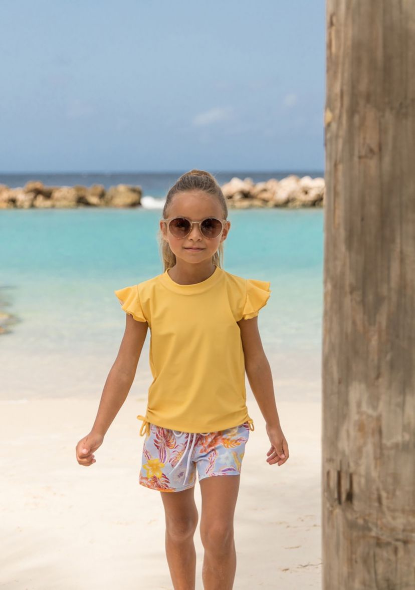 Marigold Sustainable Flutter Sleeve Rash Top