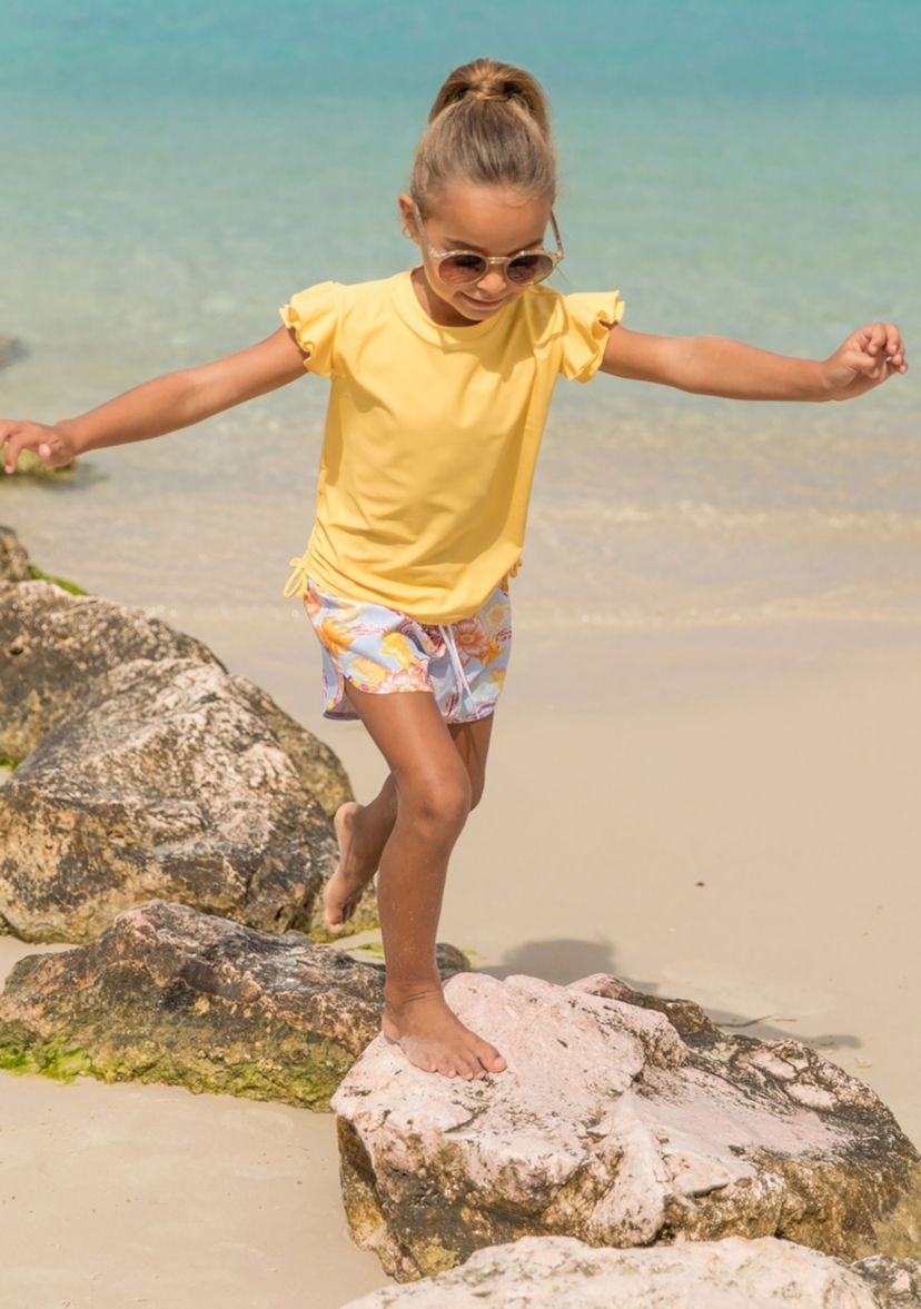 Marigold Sustainable Flutter Sleeve Rash Top