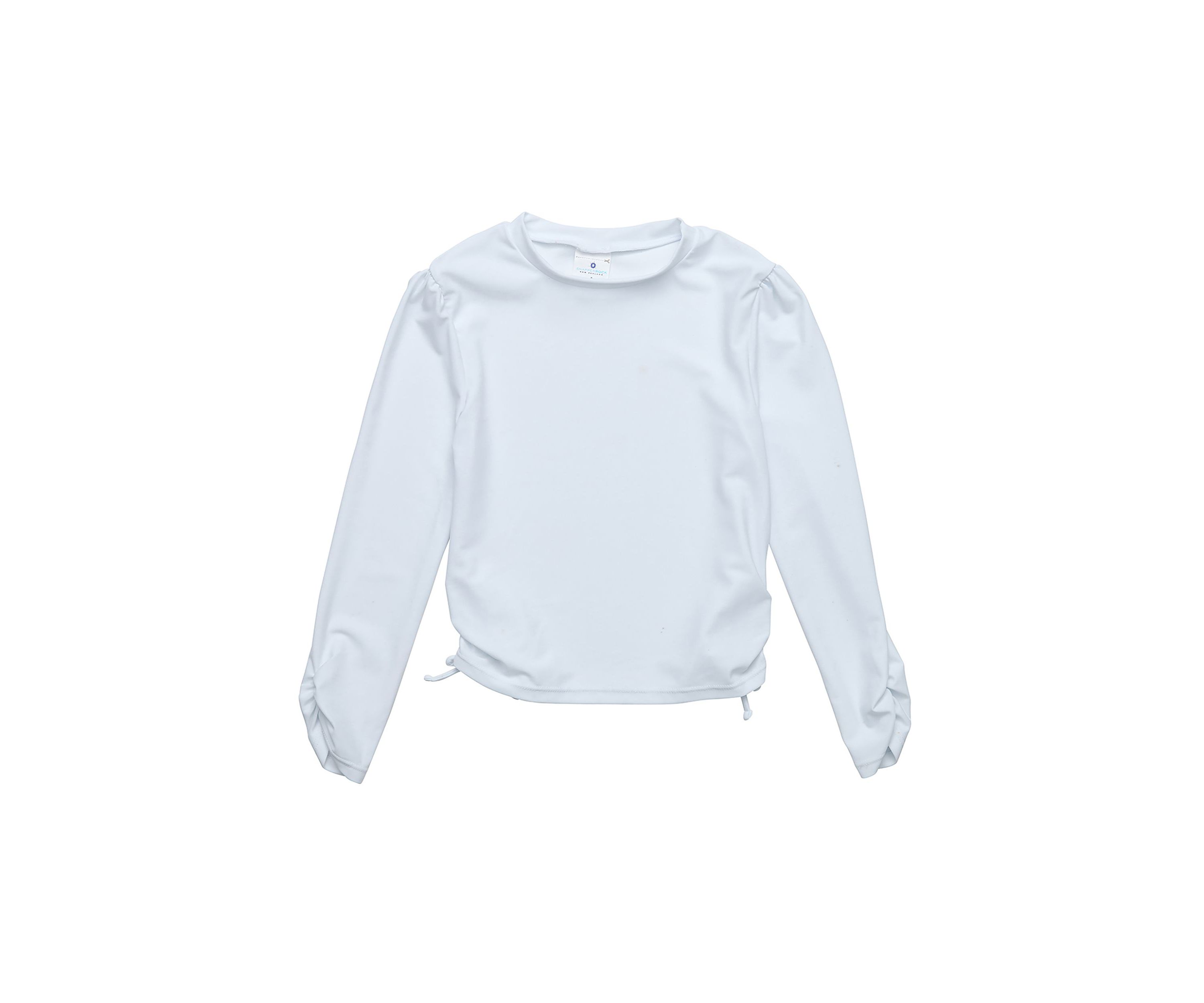 White Rouched LS Rash Top