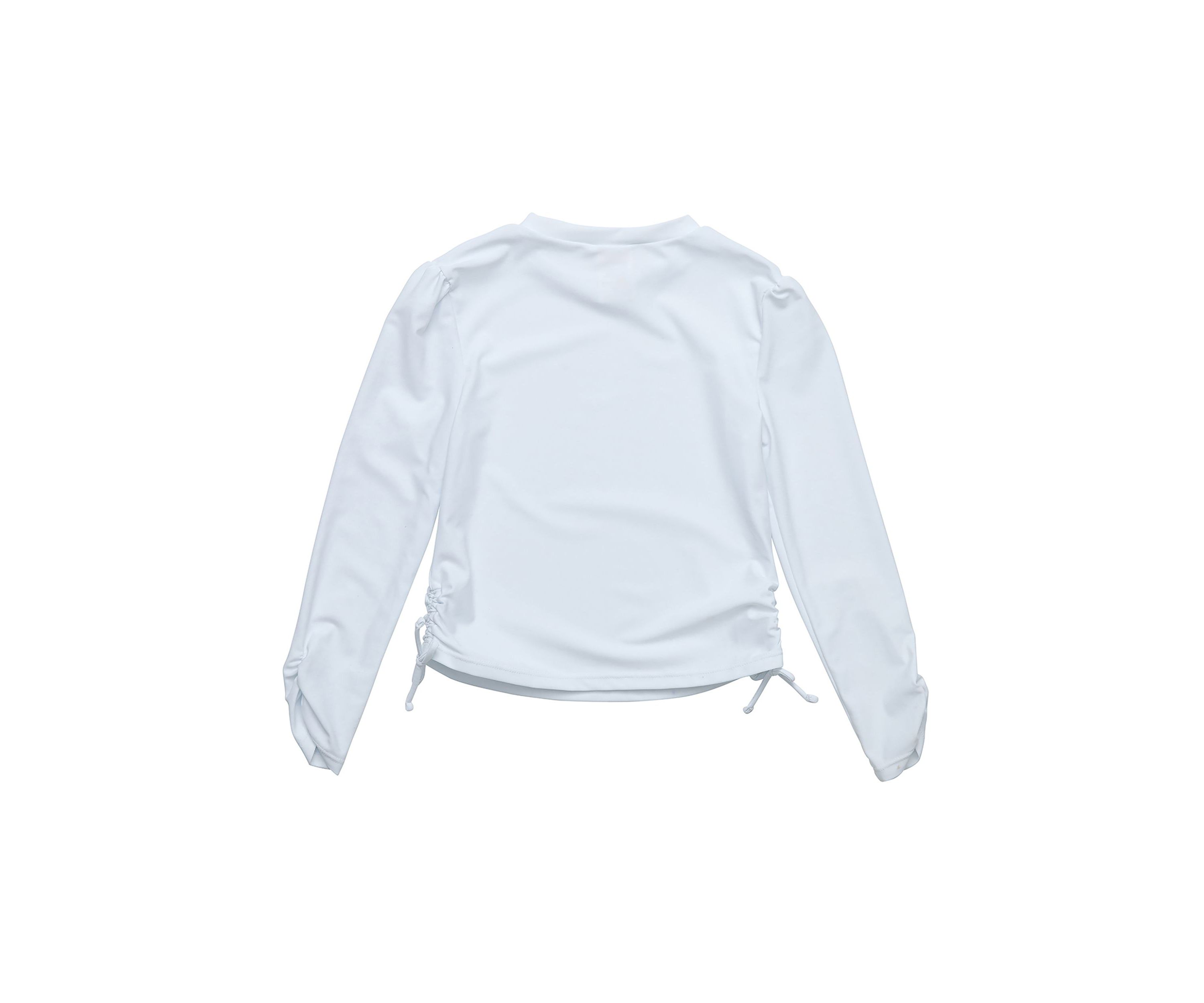 White Rouched LS Rash Top