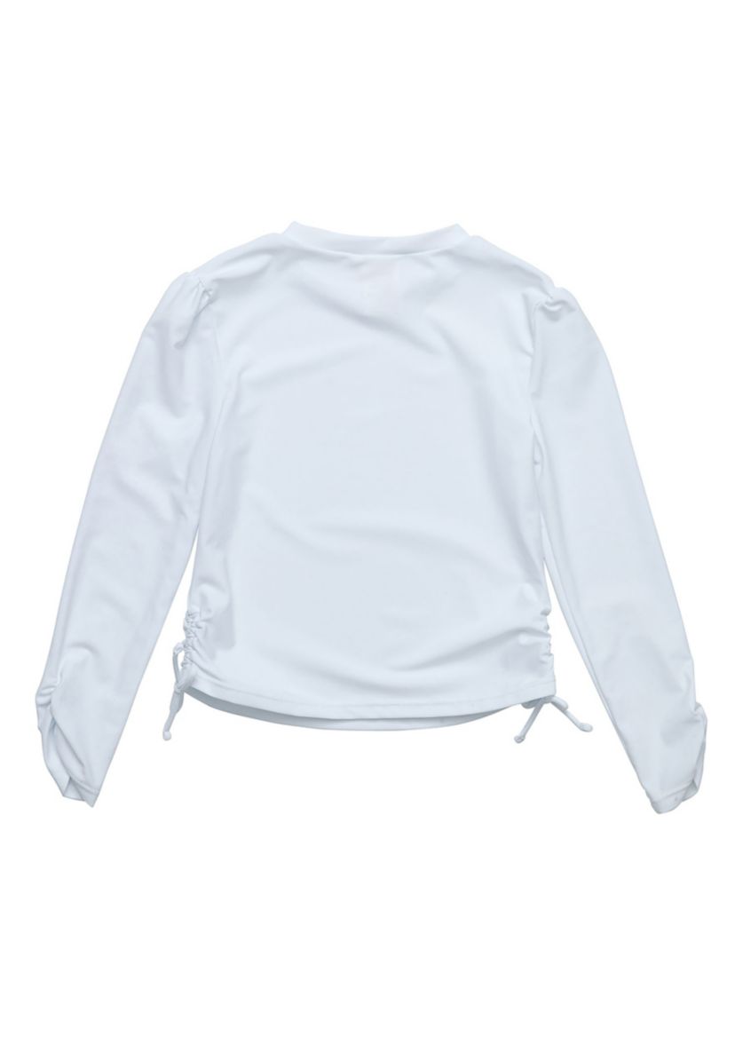 White Rouched LS Rash Top