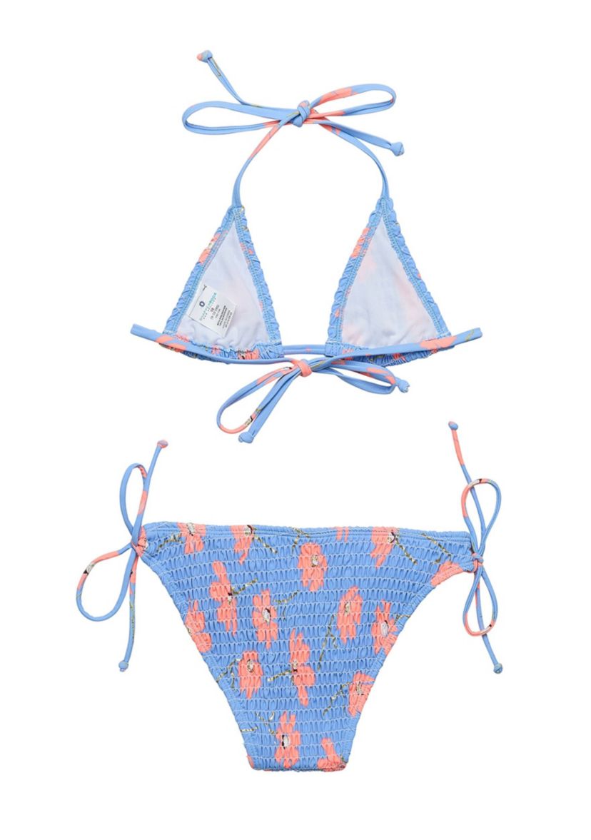 Beach Bloom Shirred Triangle Bikini
