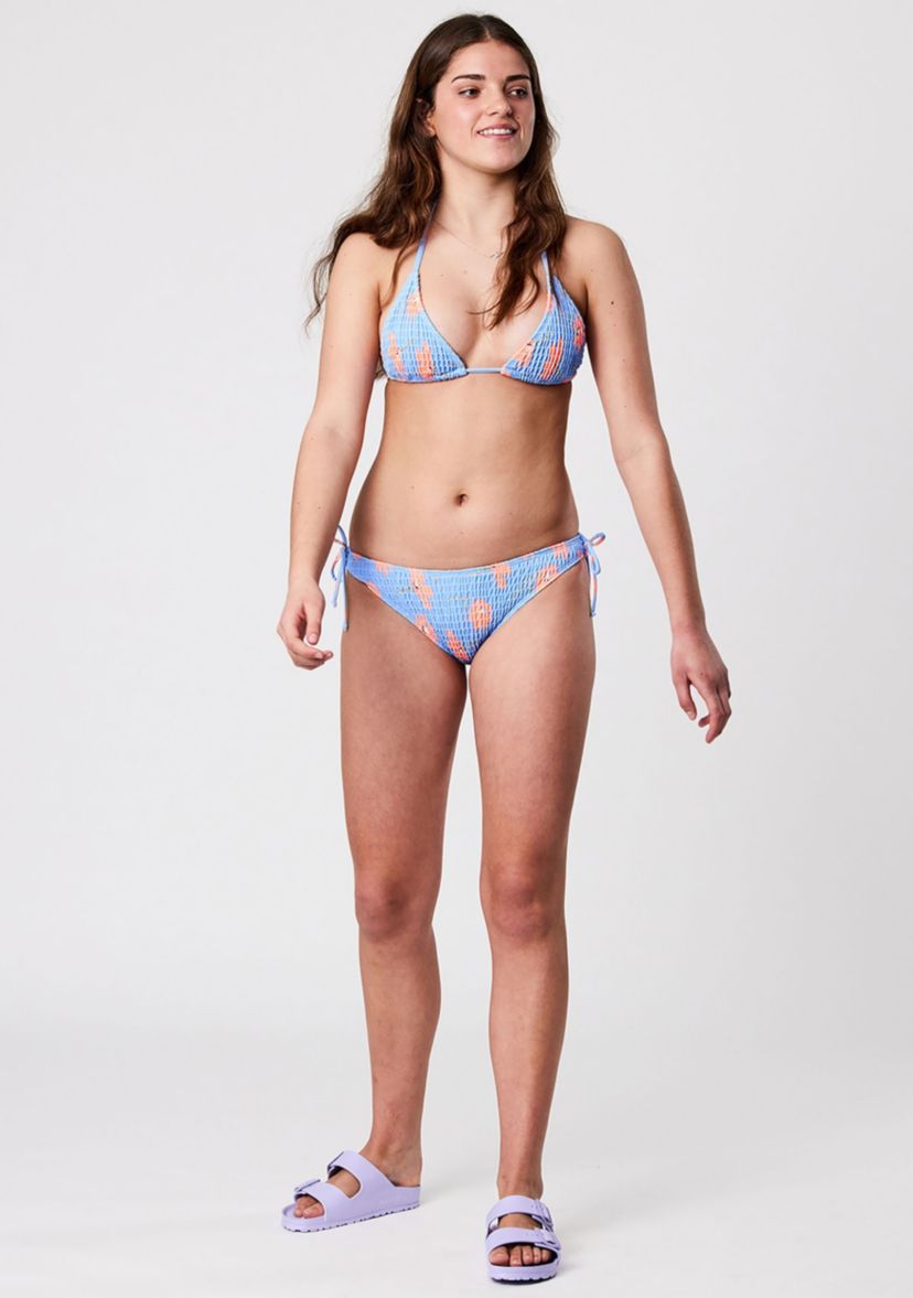 Beach Bloom Shirred Triangle Bikini