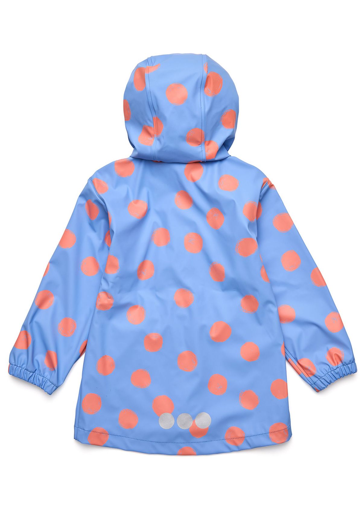 Girls 1 - 10 Cornflower Polka Dot Recycled Waterproof Raincoat