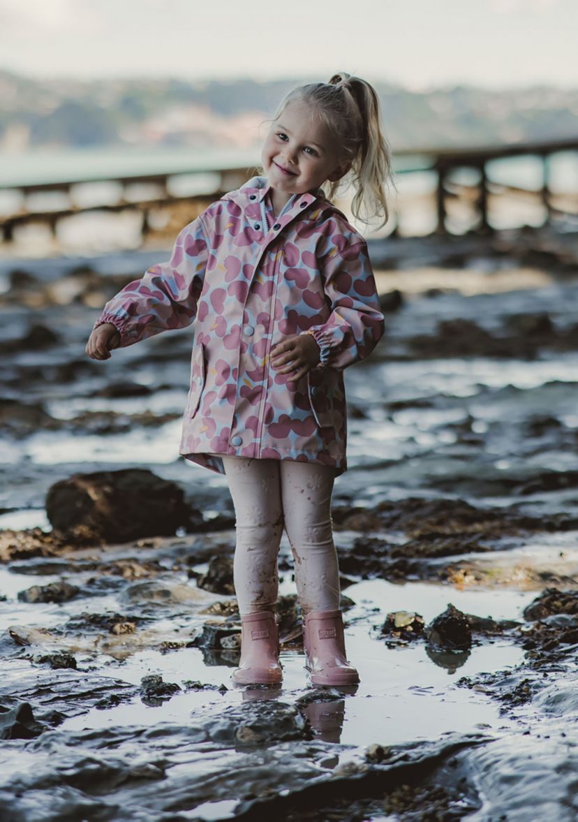 Girls 1 - 10 Apple Love Recycled Waterproof Raincoat