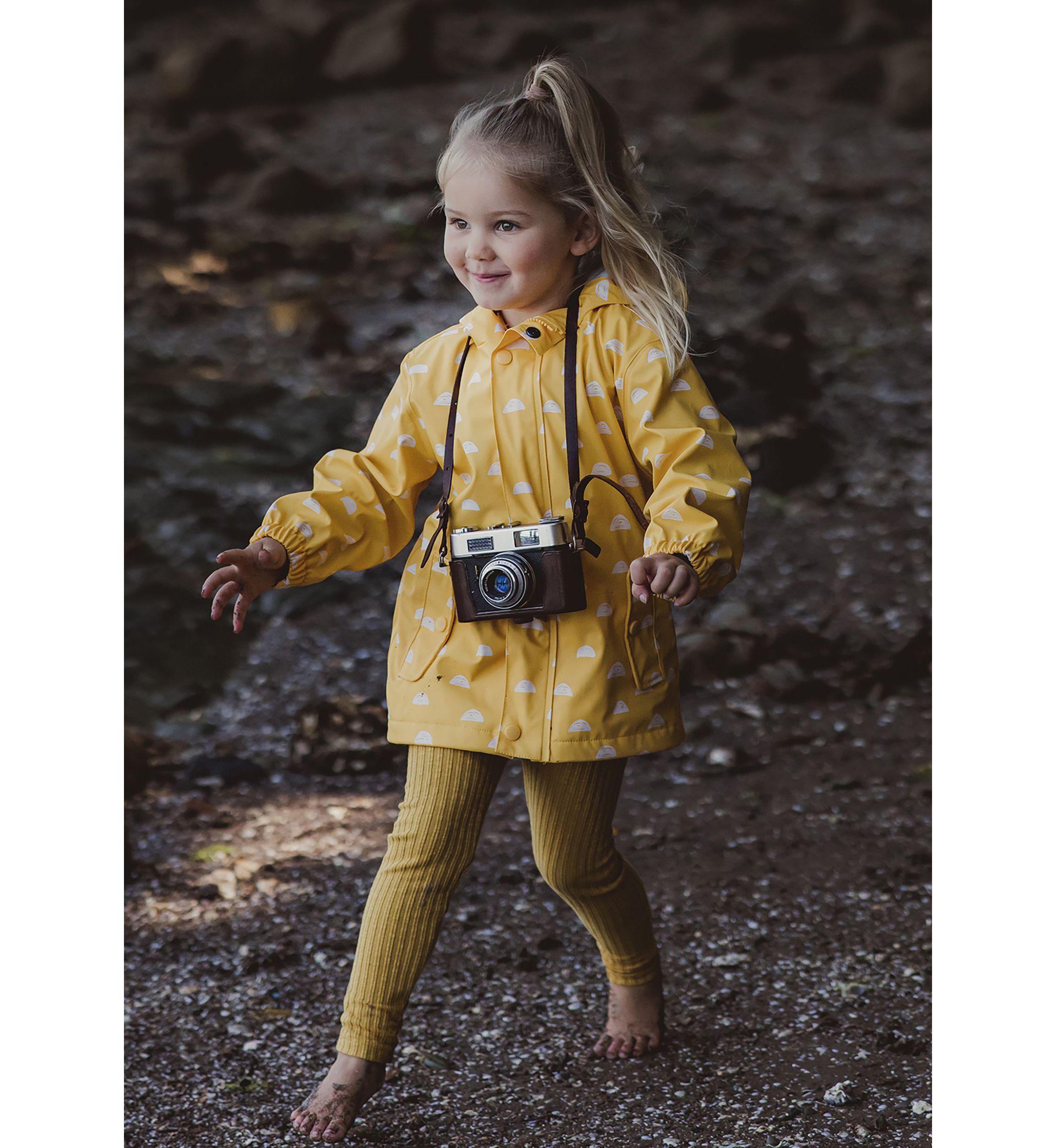 Girls 1 - 10 Sun Cloud Recycled Waterproof Raincoat