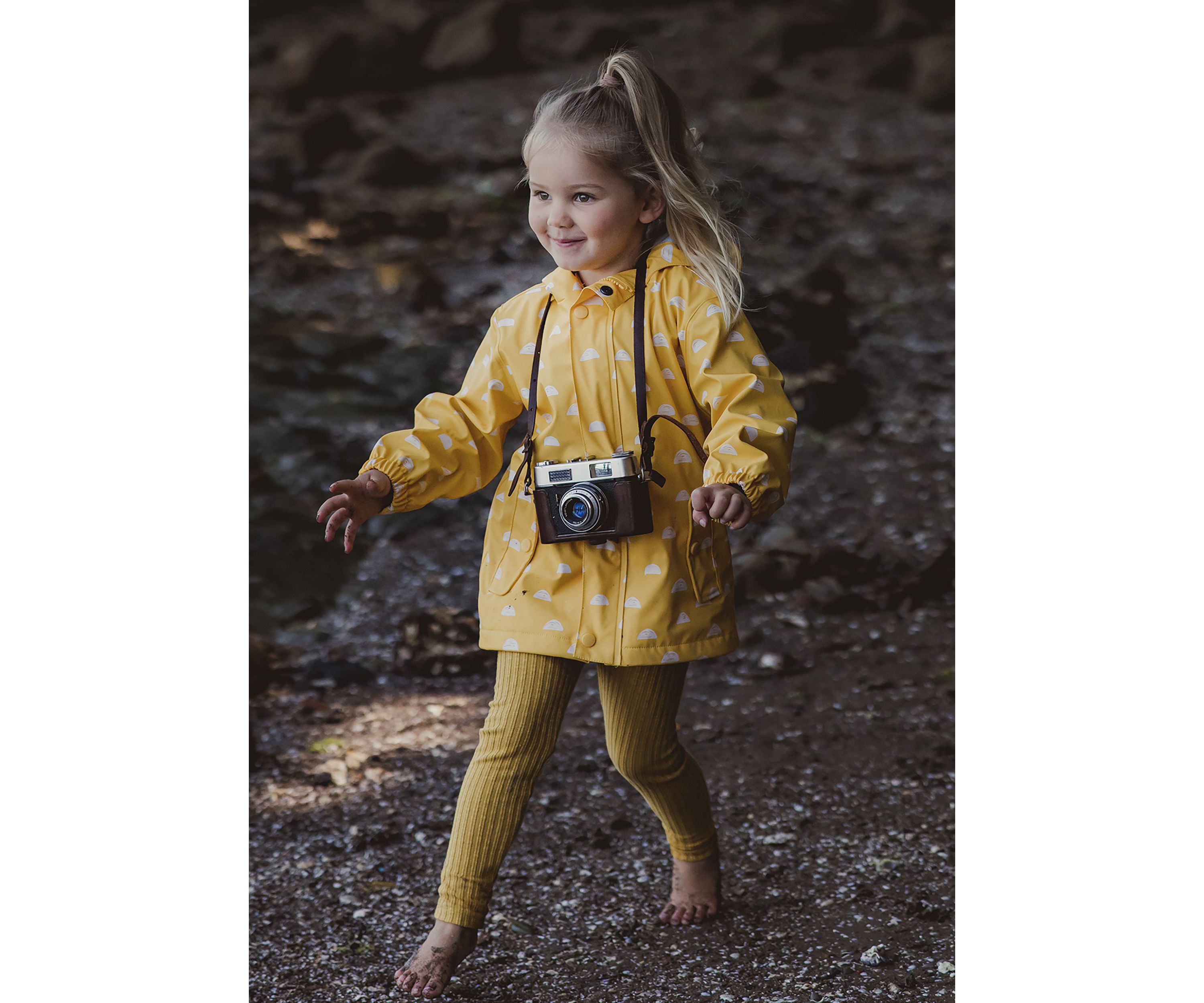 Girls 1 - 10 Sun Cloud Recycled Waterproof Raincoat