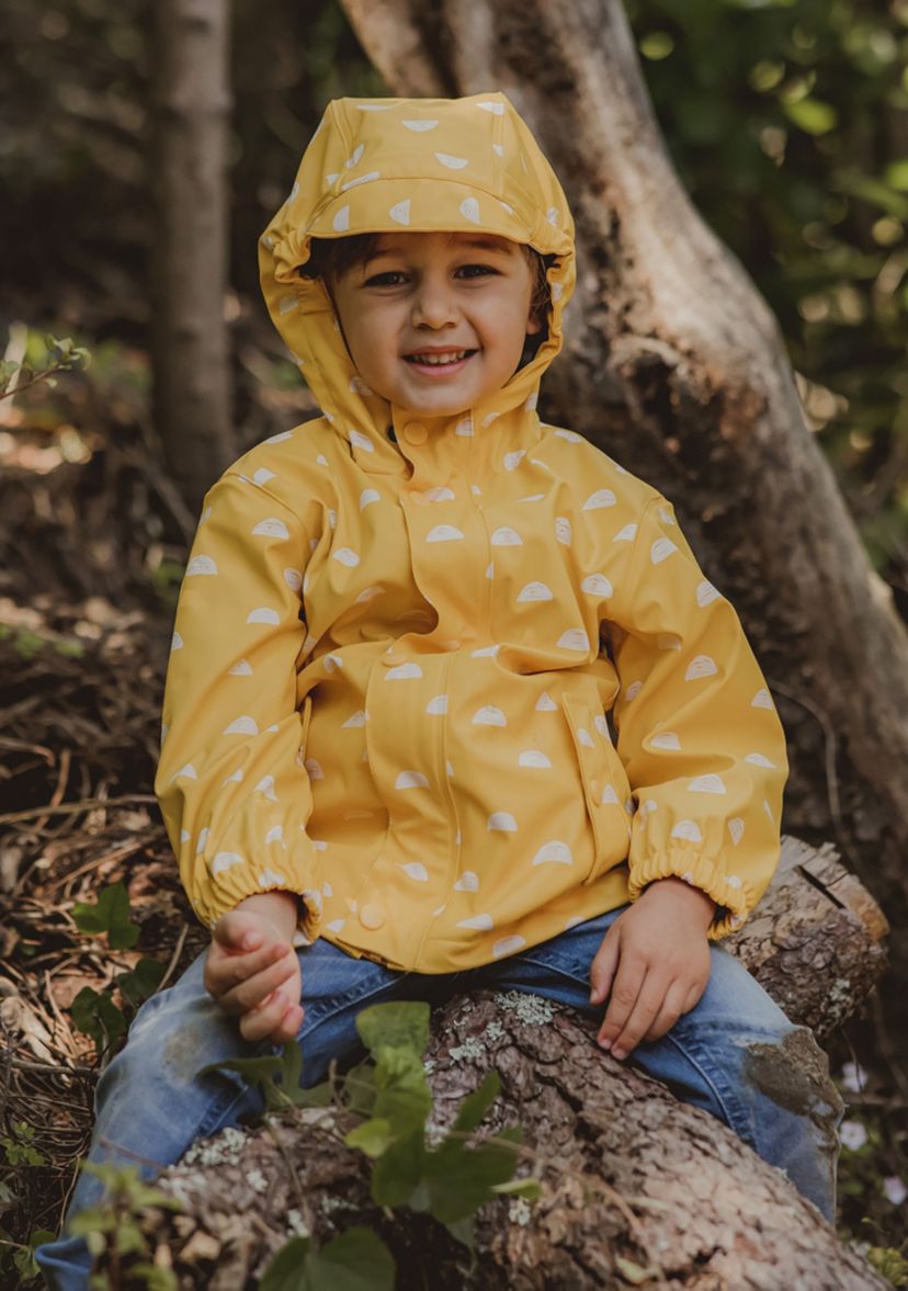 Girls 1 - 10 Sun Cloud Recycled Waterproof Raincoat
