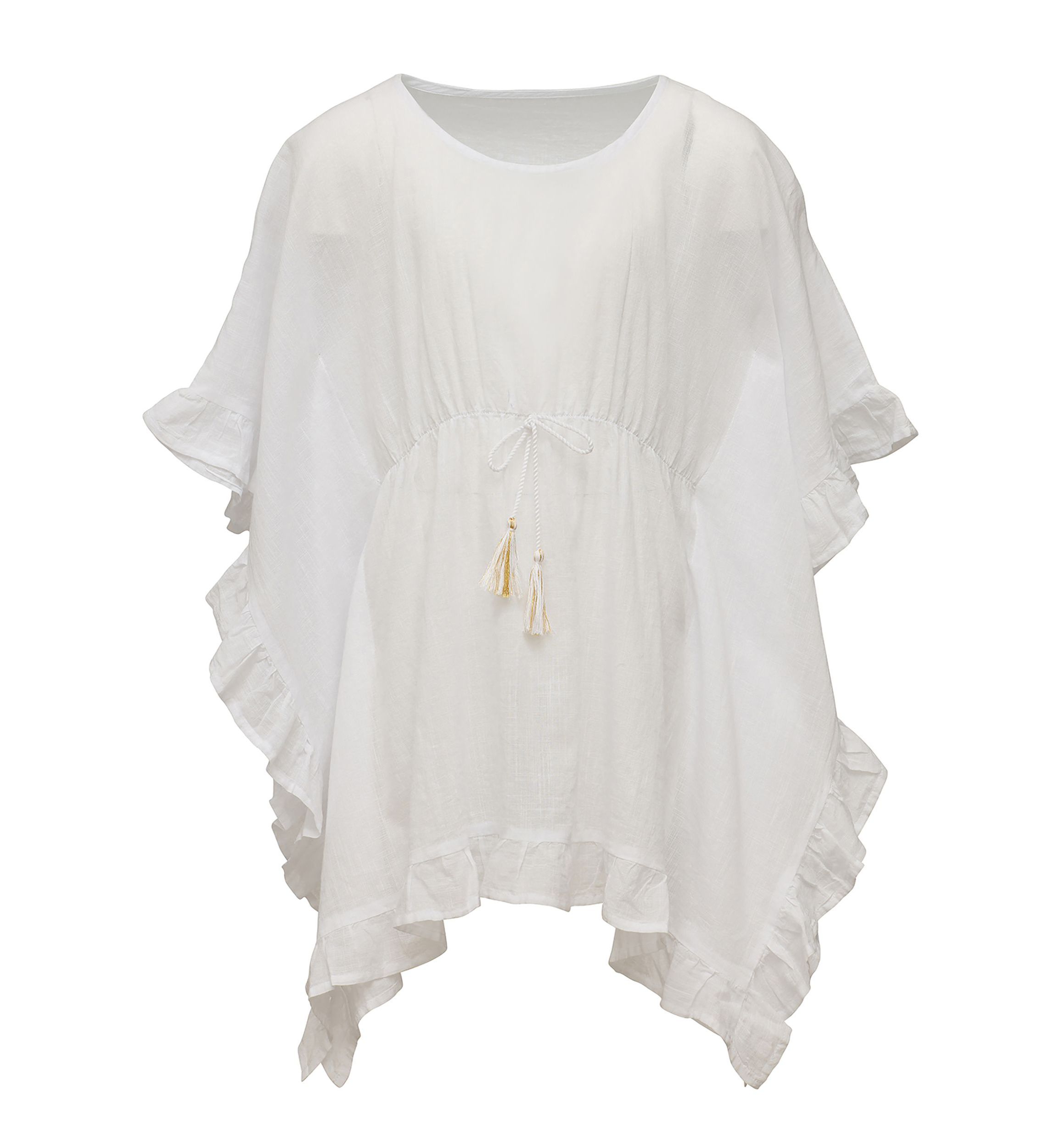 Girls 4 - 16 White Frilled Cover Up