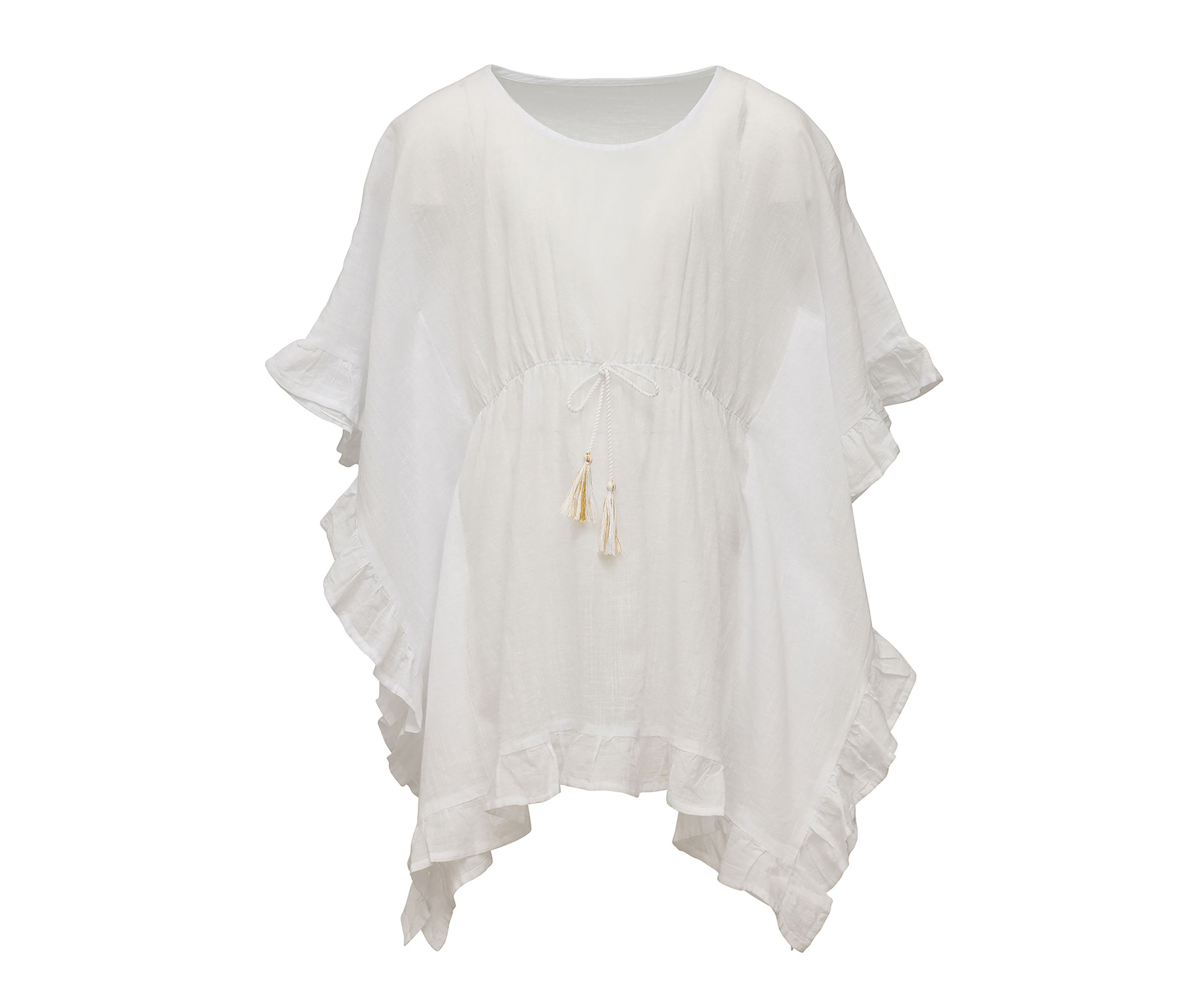 Girls 4 - 16 White Frilled Cover Up