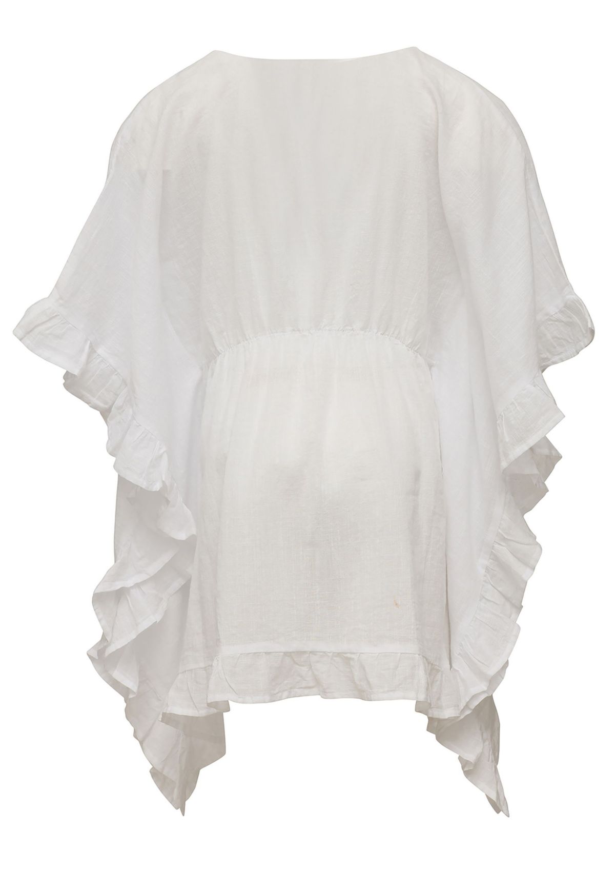 Girls 4 - 16 White Frilled Cover Up