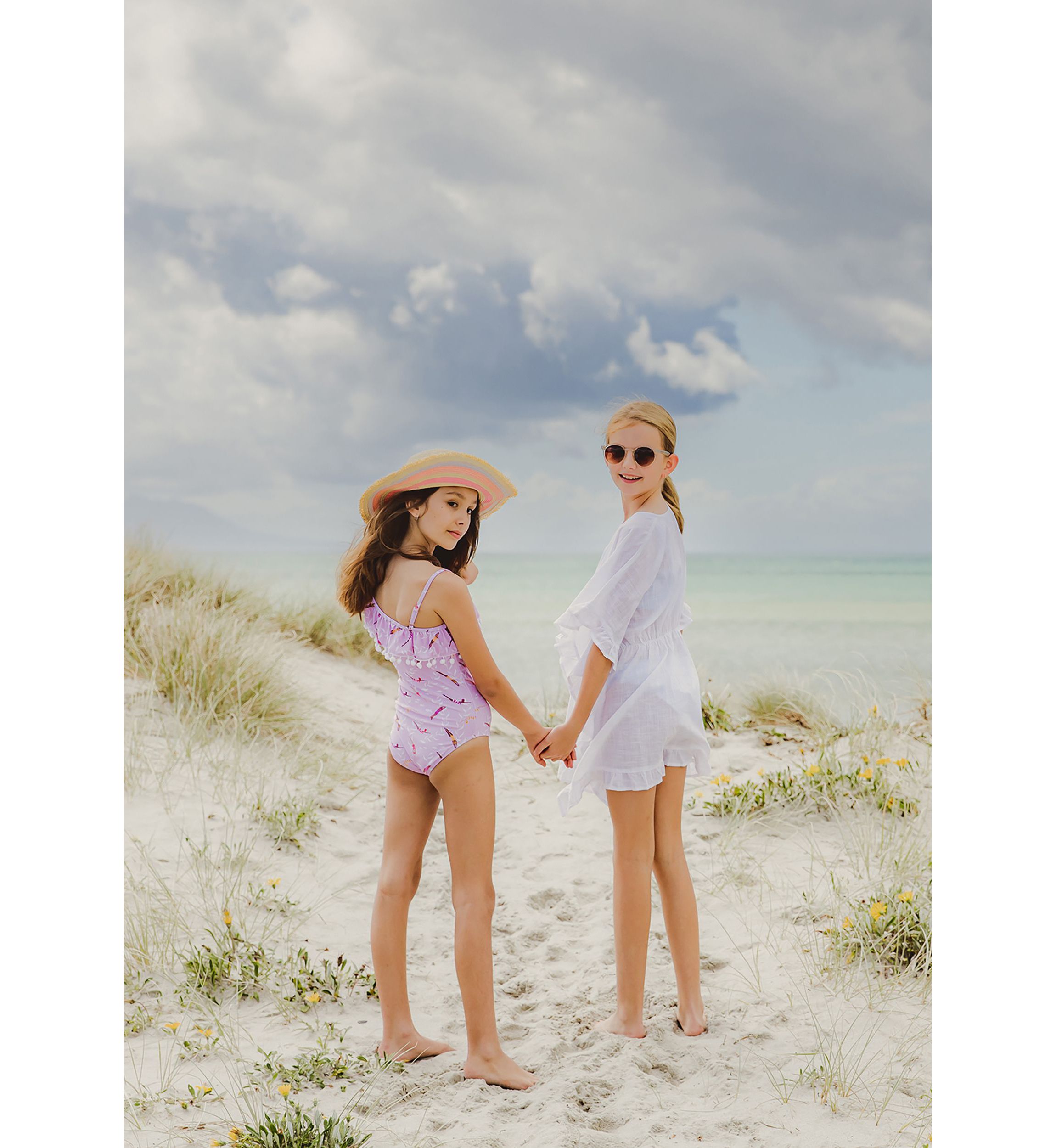 Girls 4 - 16 White Frilled Cover Up
