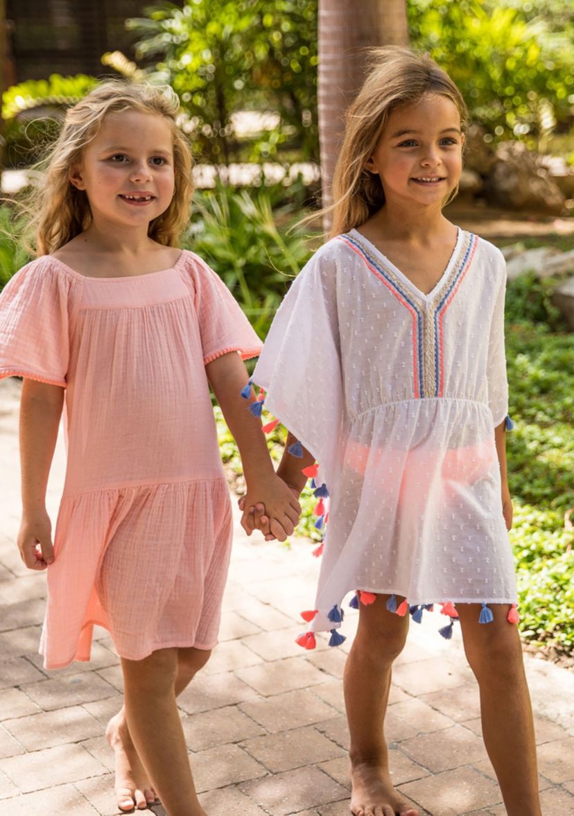 Girls 4 - 16 White Sherbet Tassel Cover Up