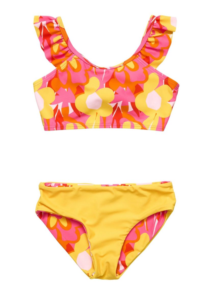 Pop of Sunshine Frill Crop Bikini
