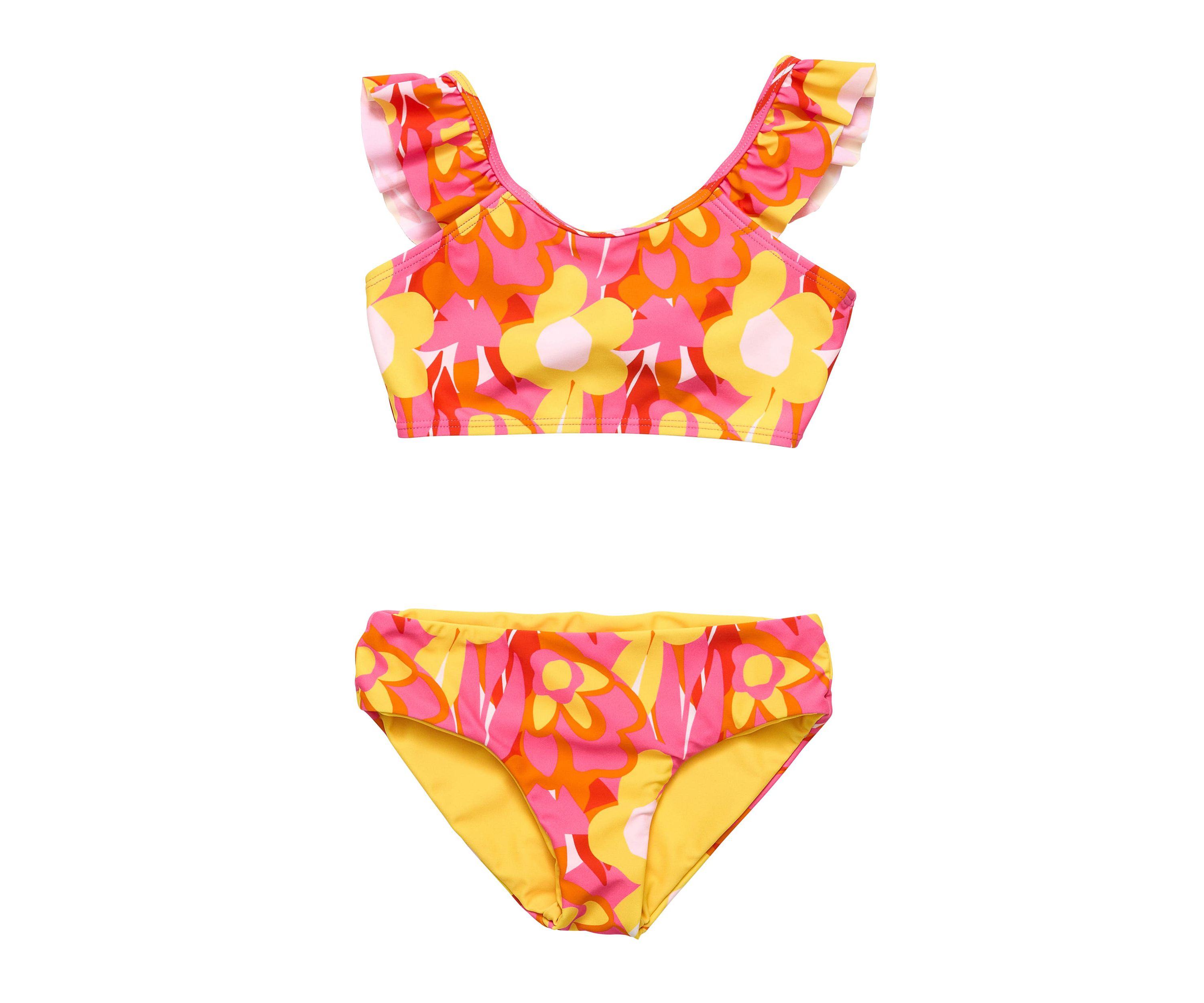 Pop of Sunshine Frill Crop Bikini
