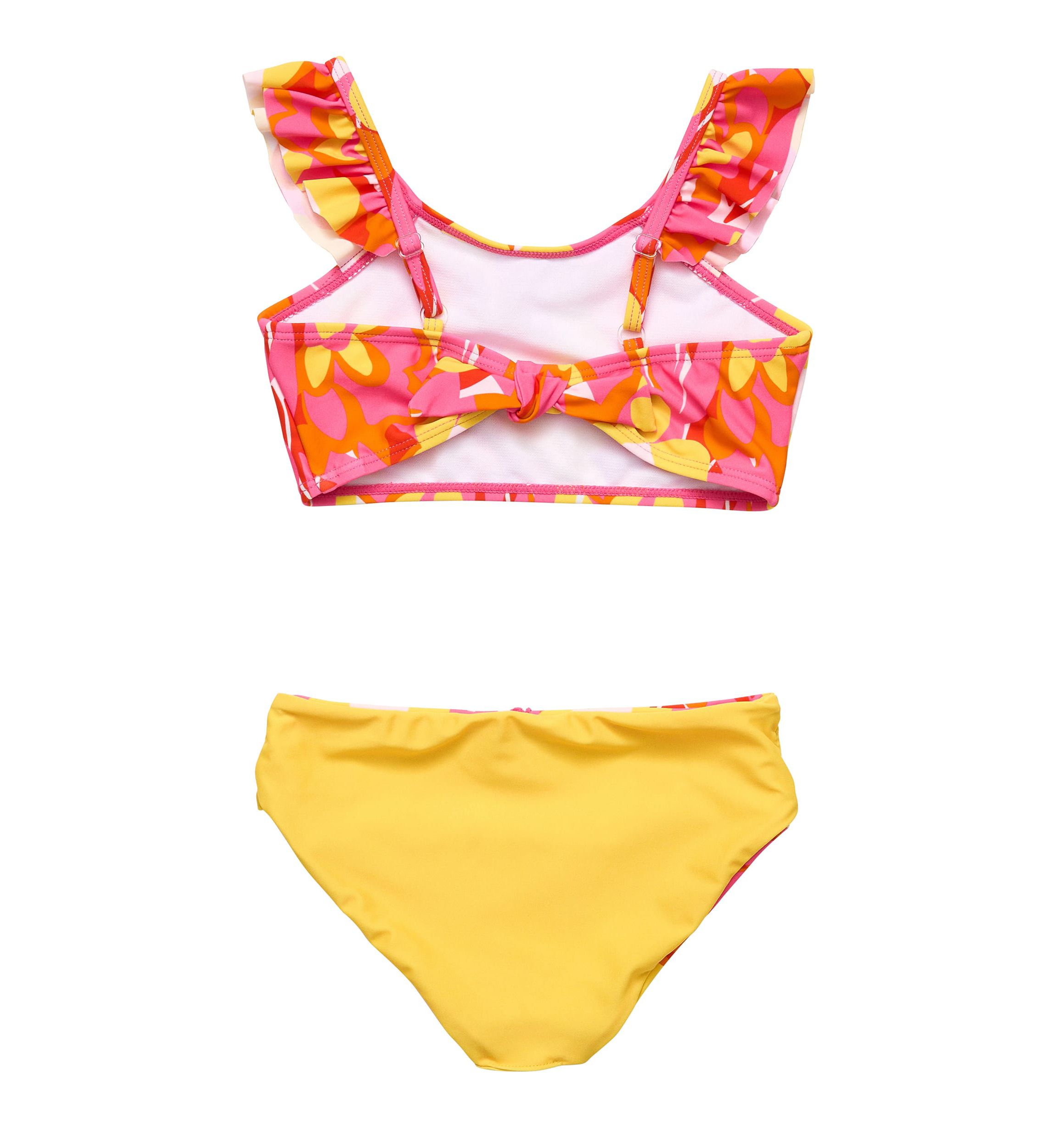Pop of Sunshine Frill Crop Bikini