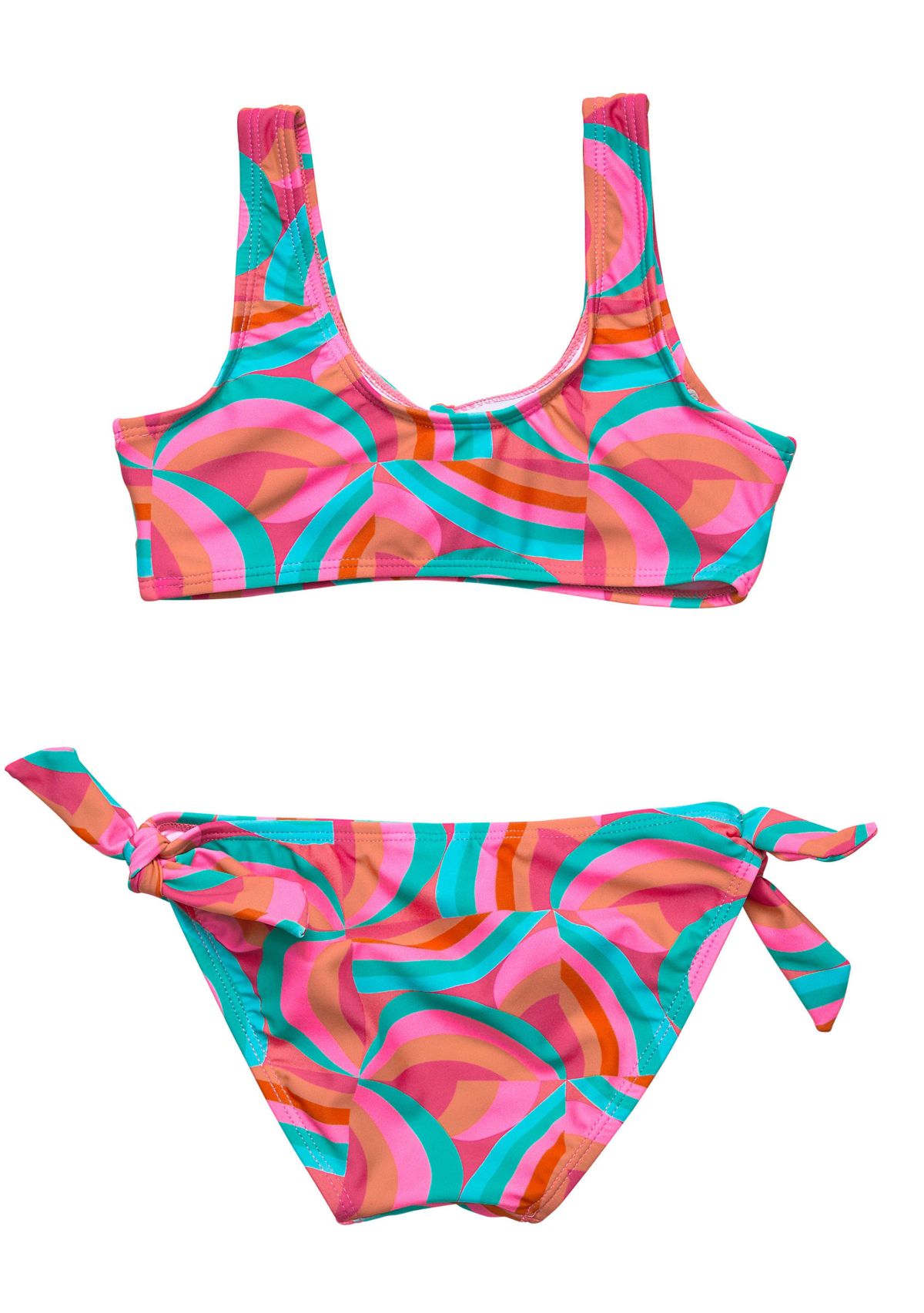 Geo Melon Sustainable Knot Front Bikini