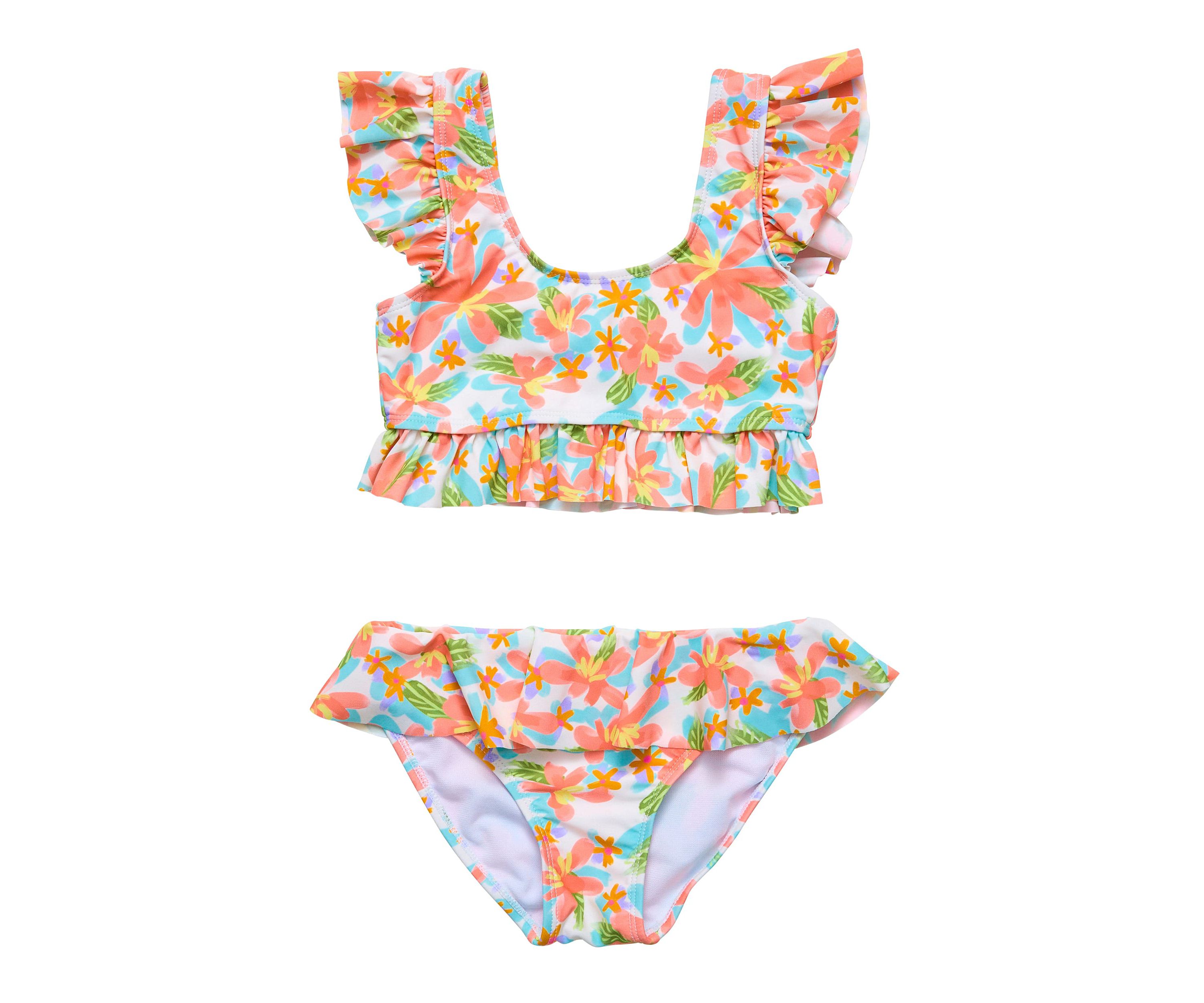 Hawaiian Luau Sustainable Frilled Crop Bikini