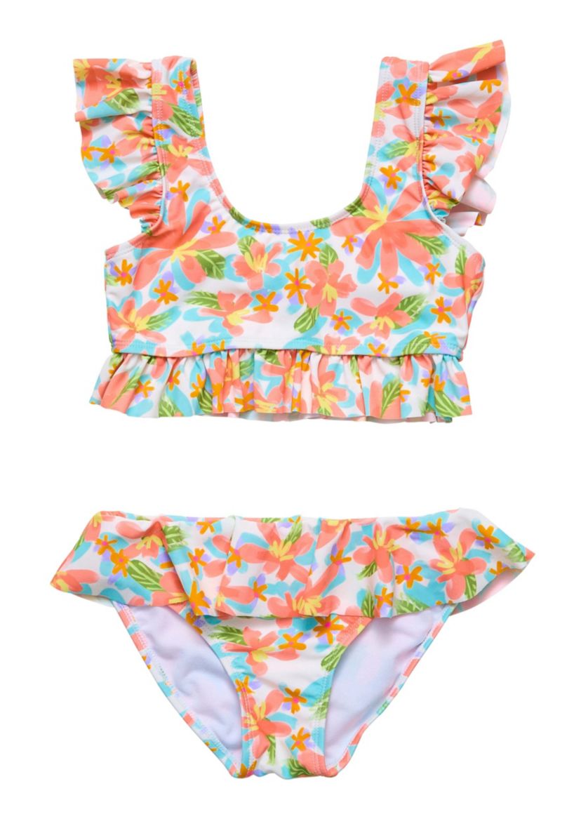 Hawaiian Luau Sustainable Frilled Crop Bikini