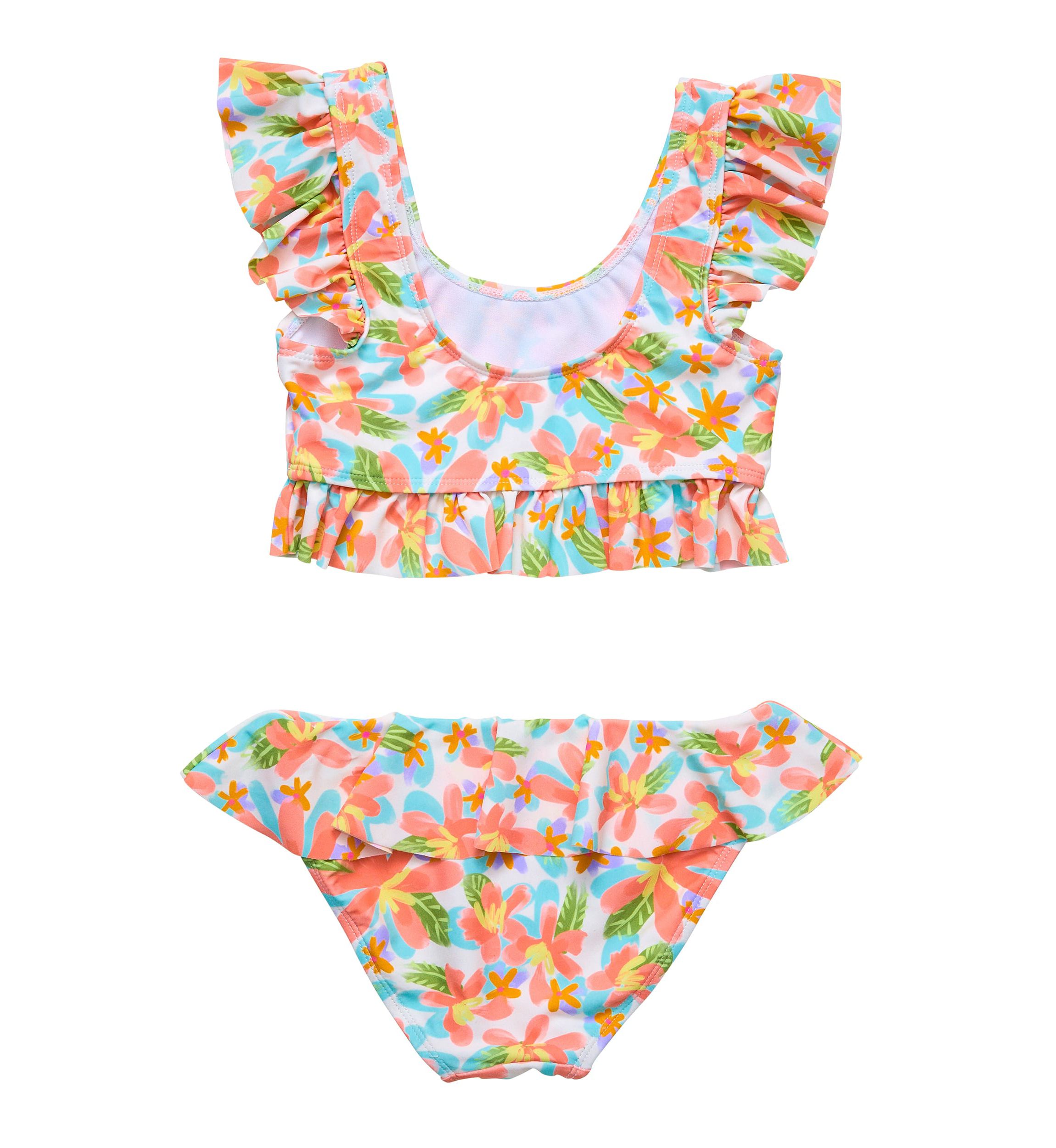 Hawaiian Luau Sustainable Frilled Crop Bikini