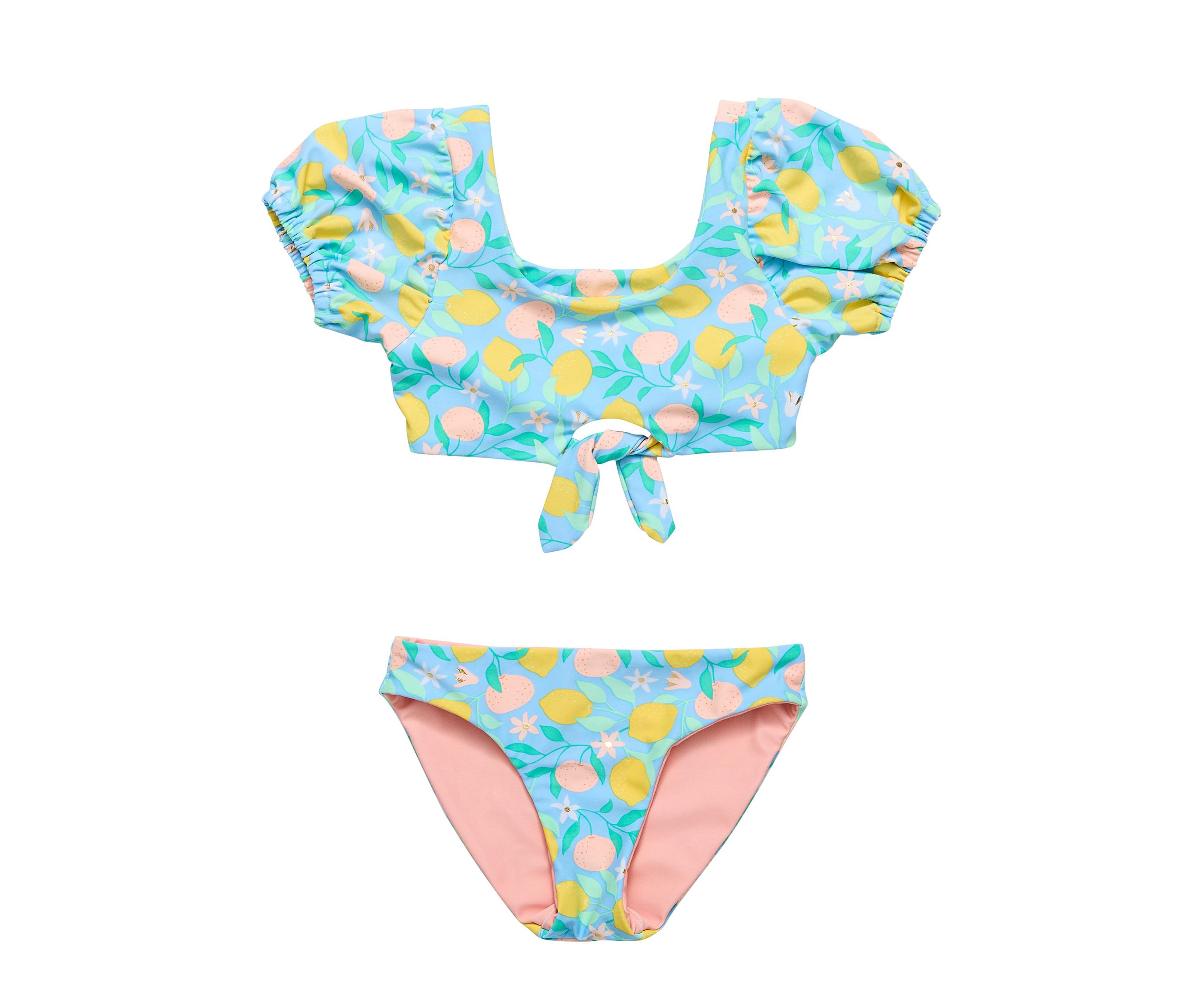Lemon Drops Knot Front Bikini