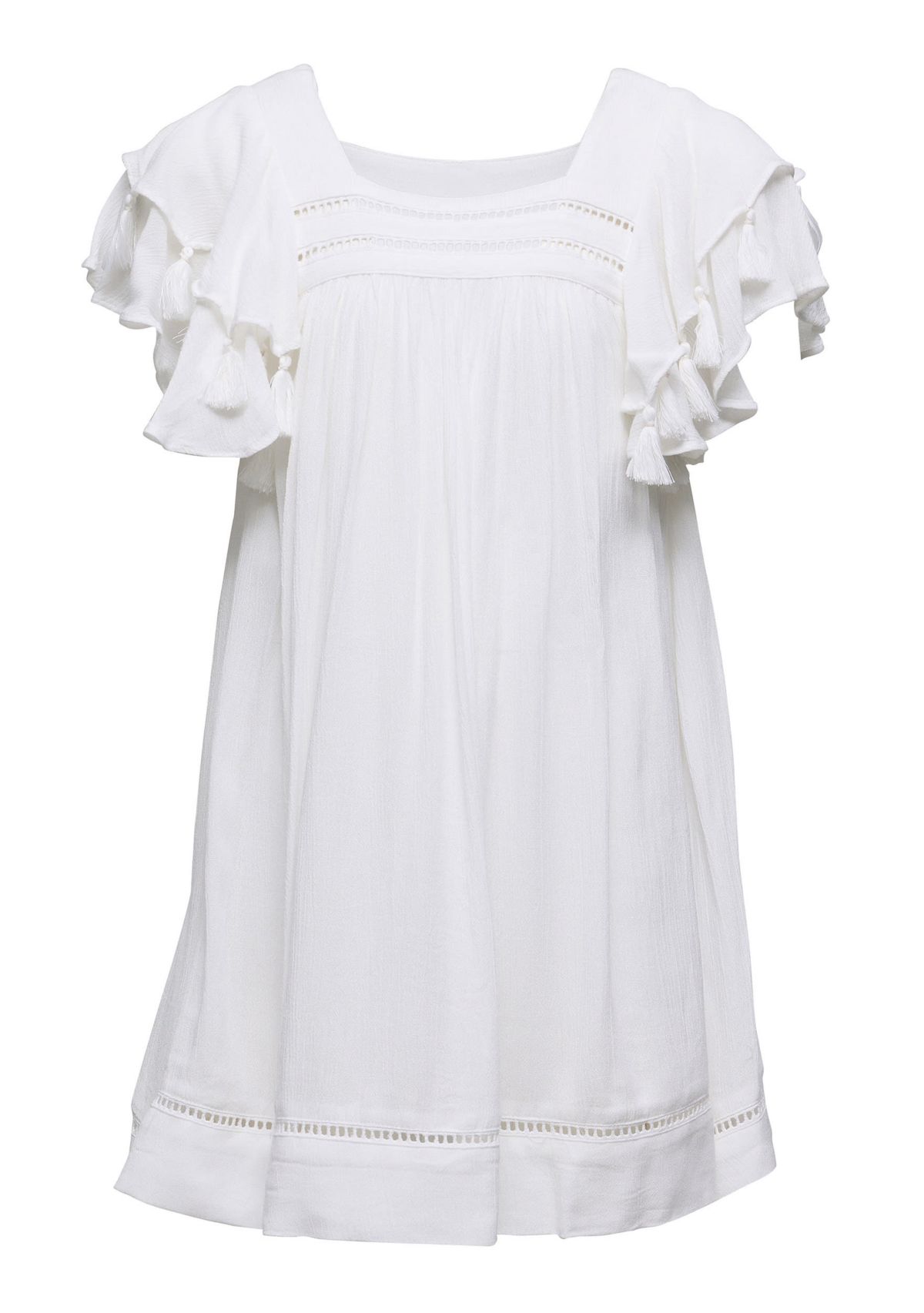 White Tassel Time Beach Dress