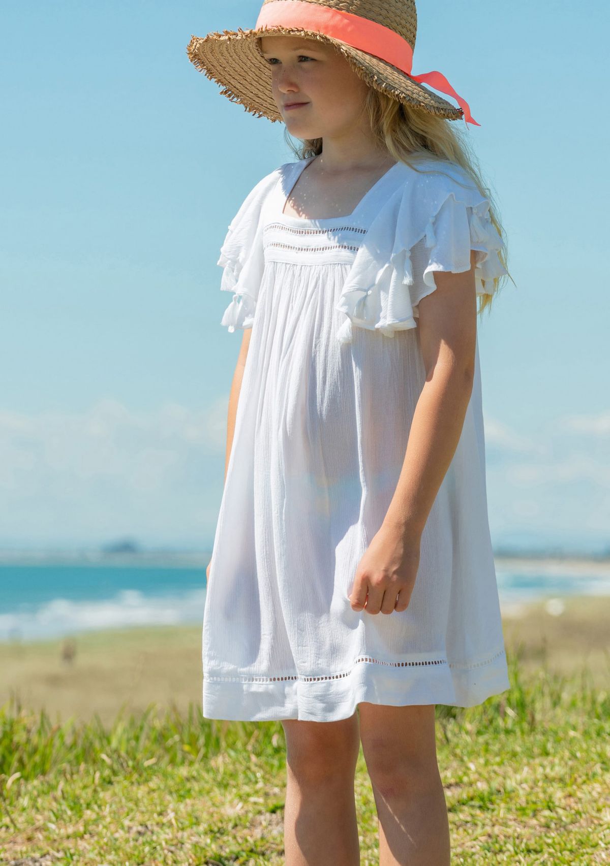 White Tassel Time Beach Dress