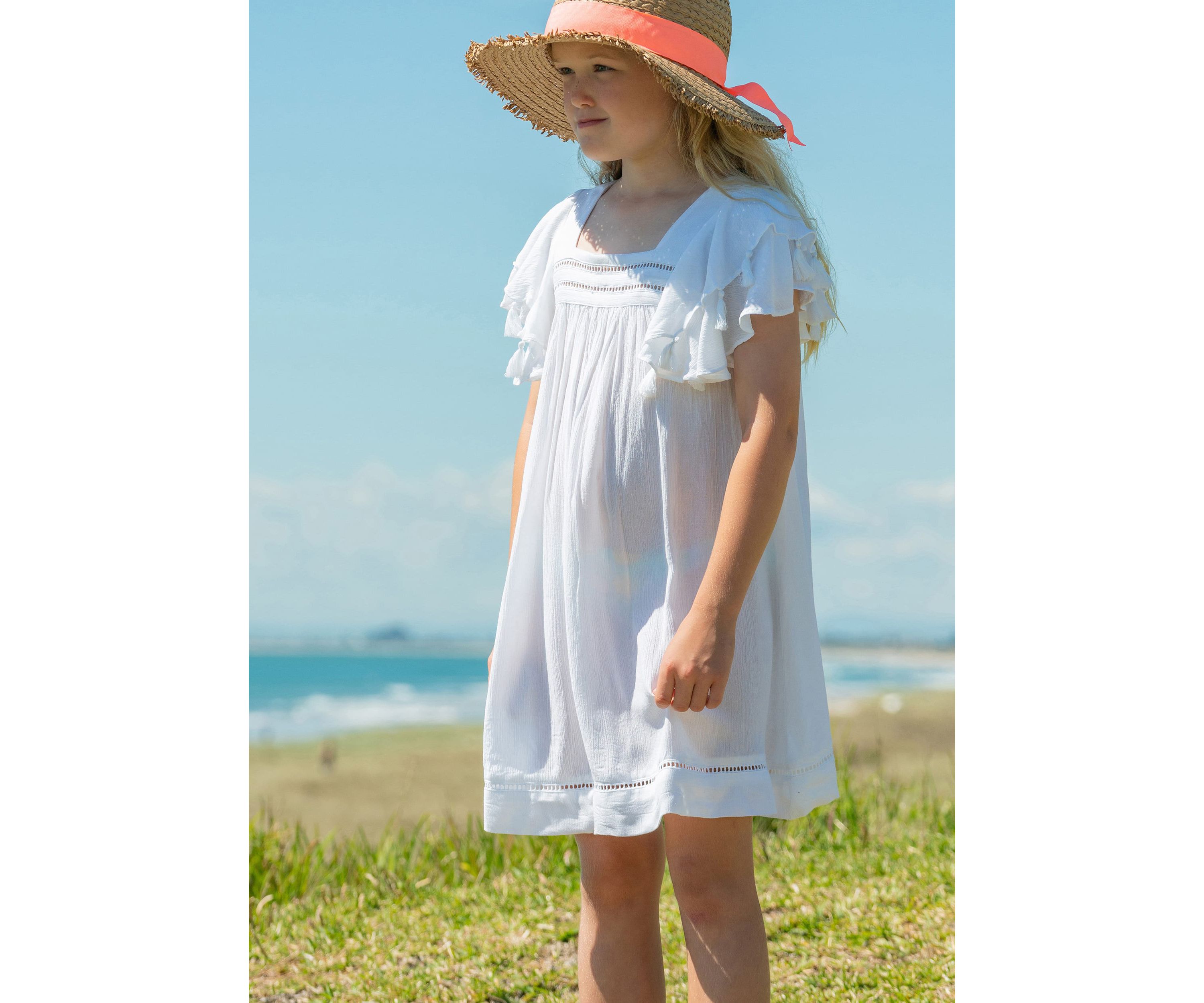 White Tassel Time Beach Dress