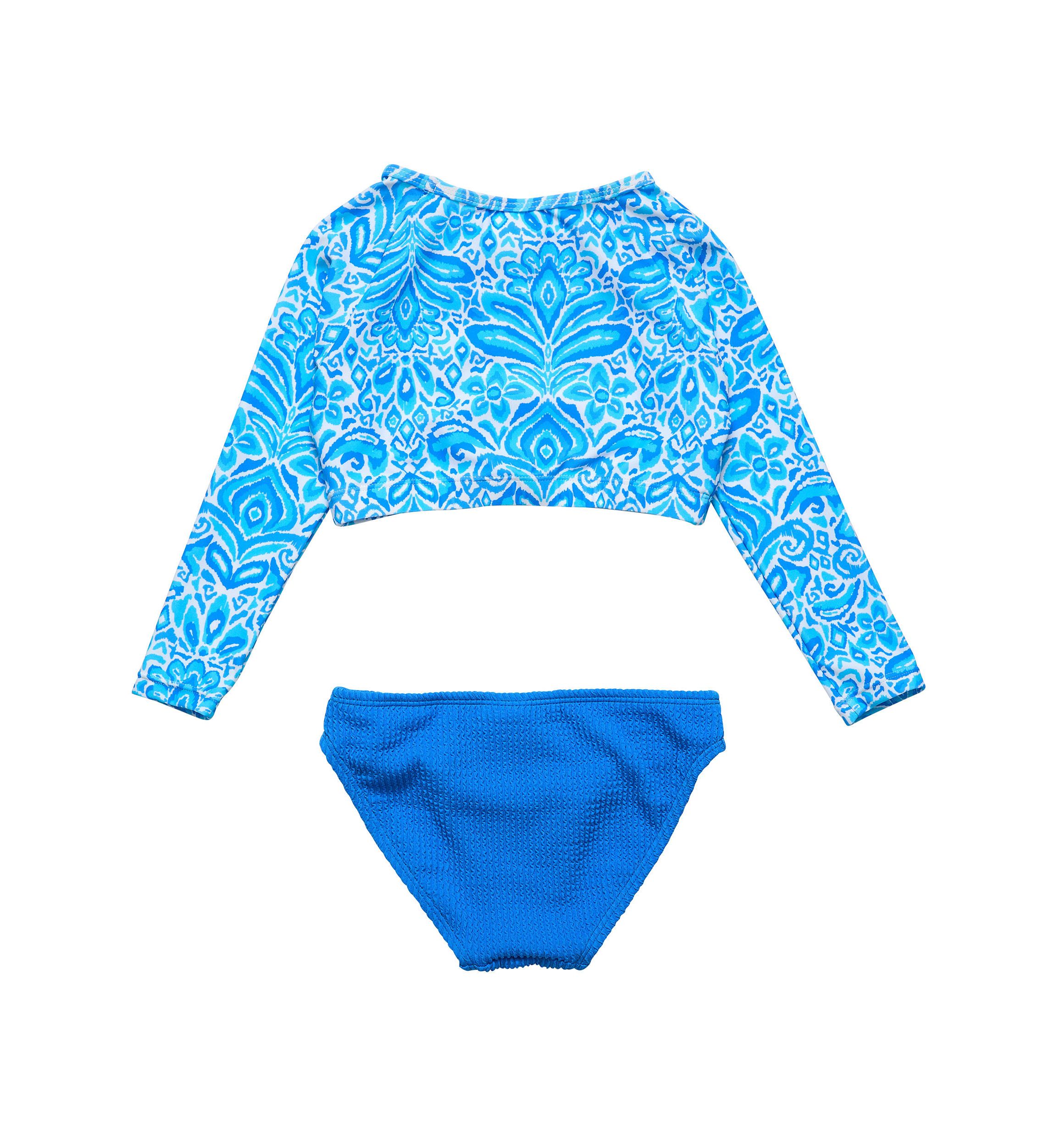 Santorini Blue Crop LS Rash Set