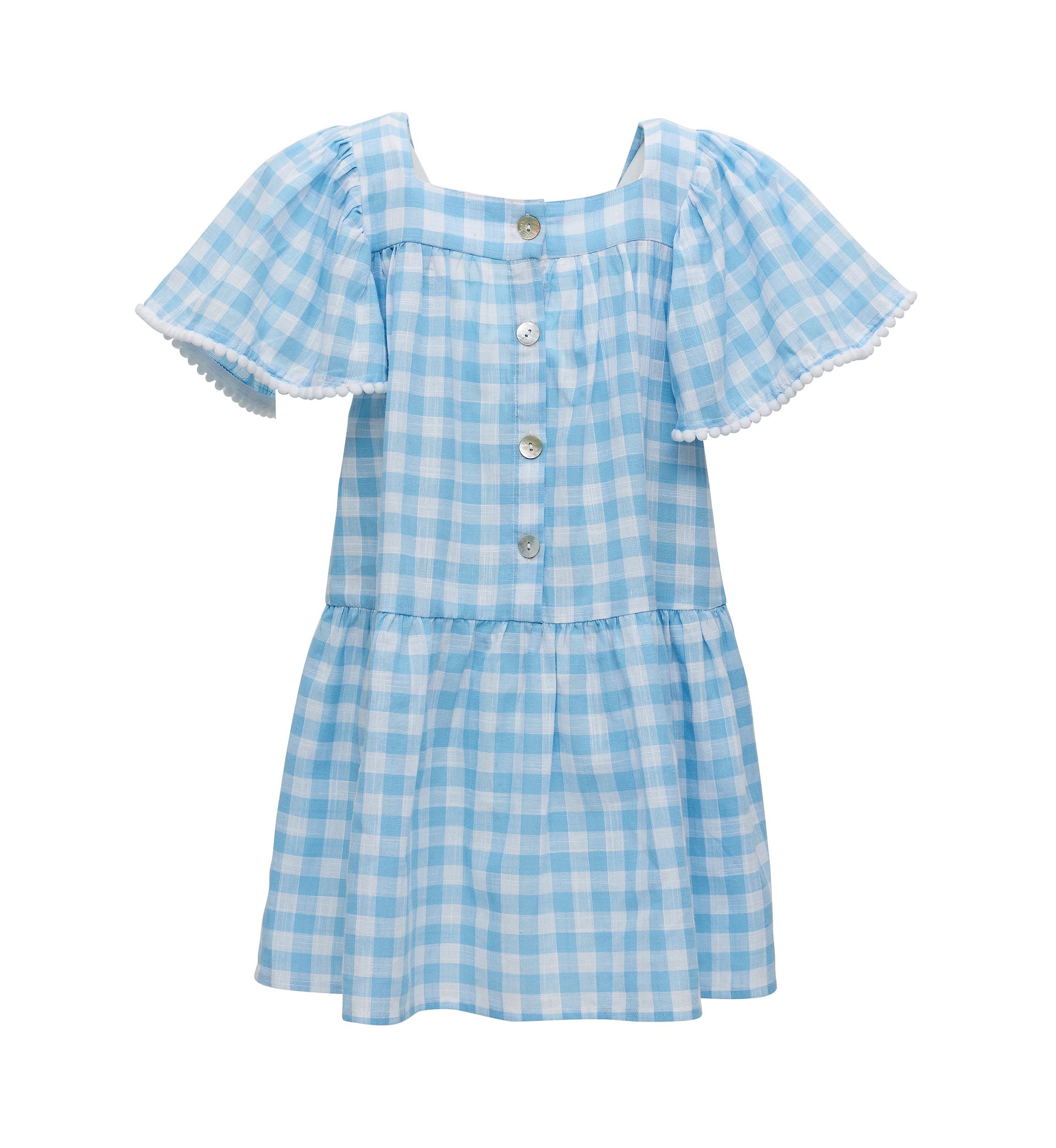Cornflower Gingham Beach Dress
