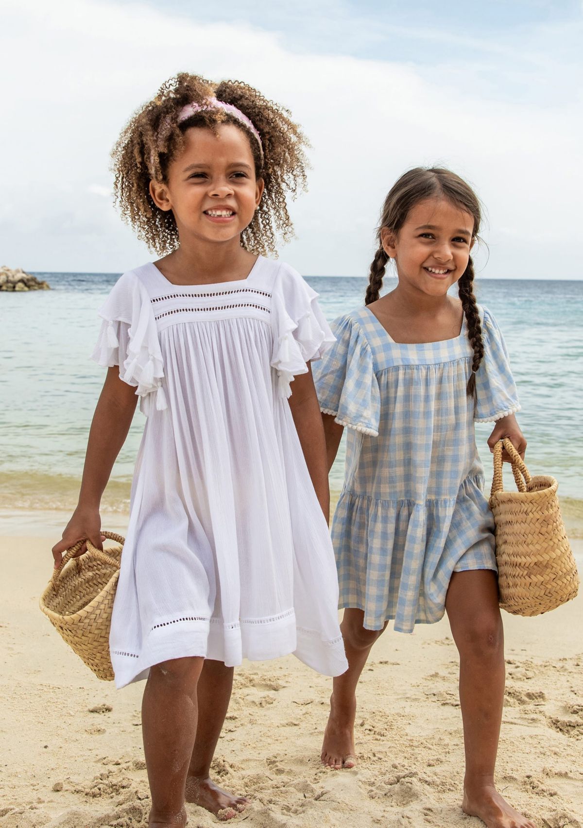 Cornflower Gingham Beach Dress