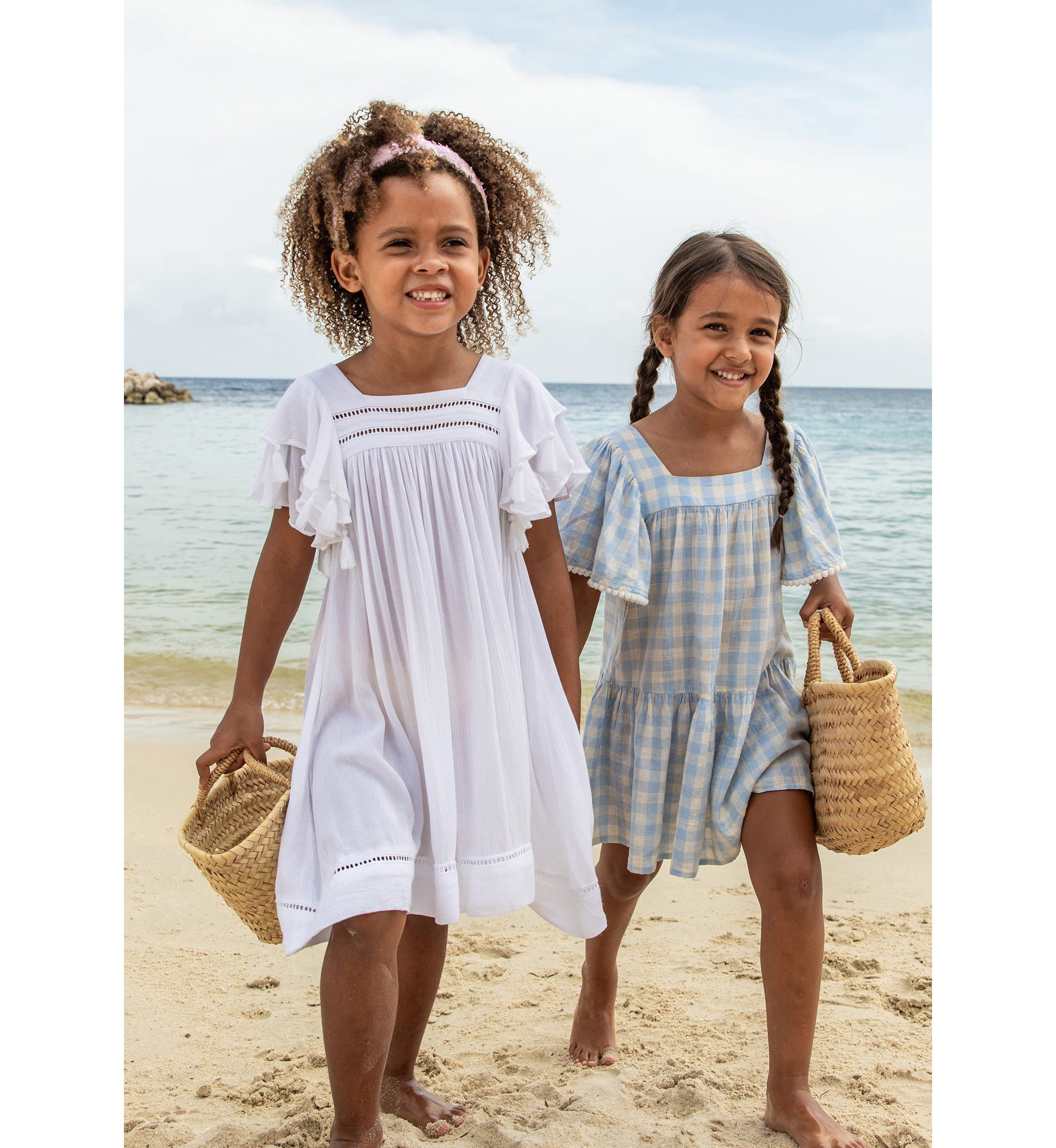 Cornflower Gingham Beach Dress