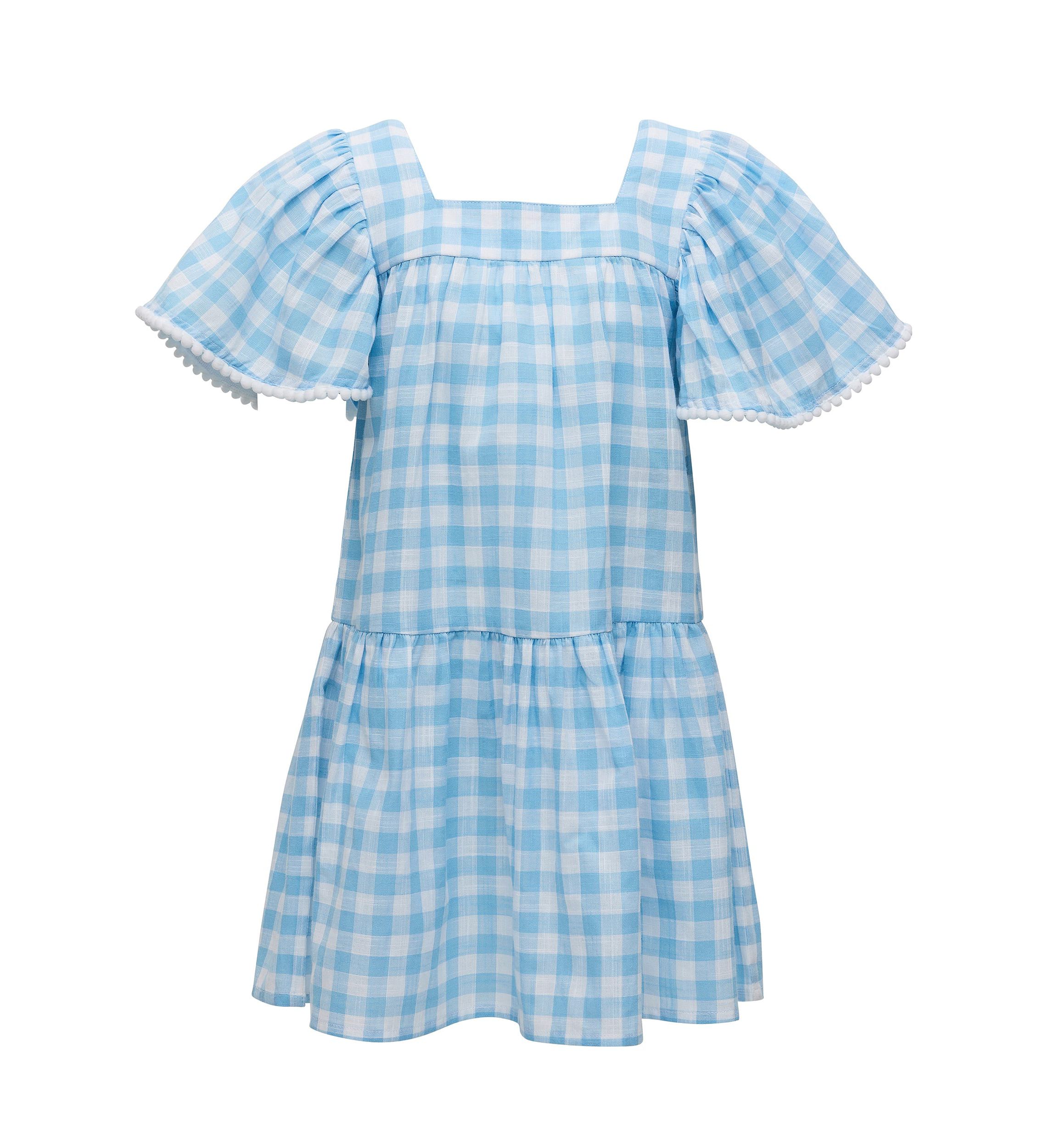 Cornflower Gingham Beach Dress