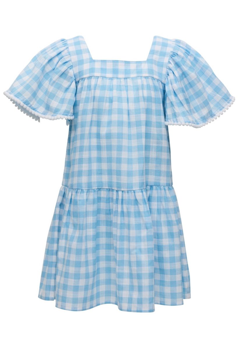 Cornflower Gingham Beach Dress