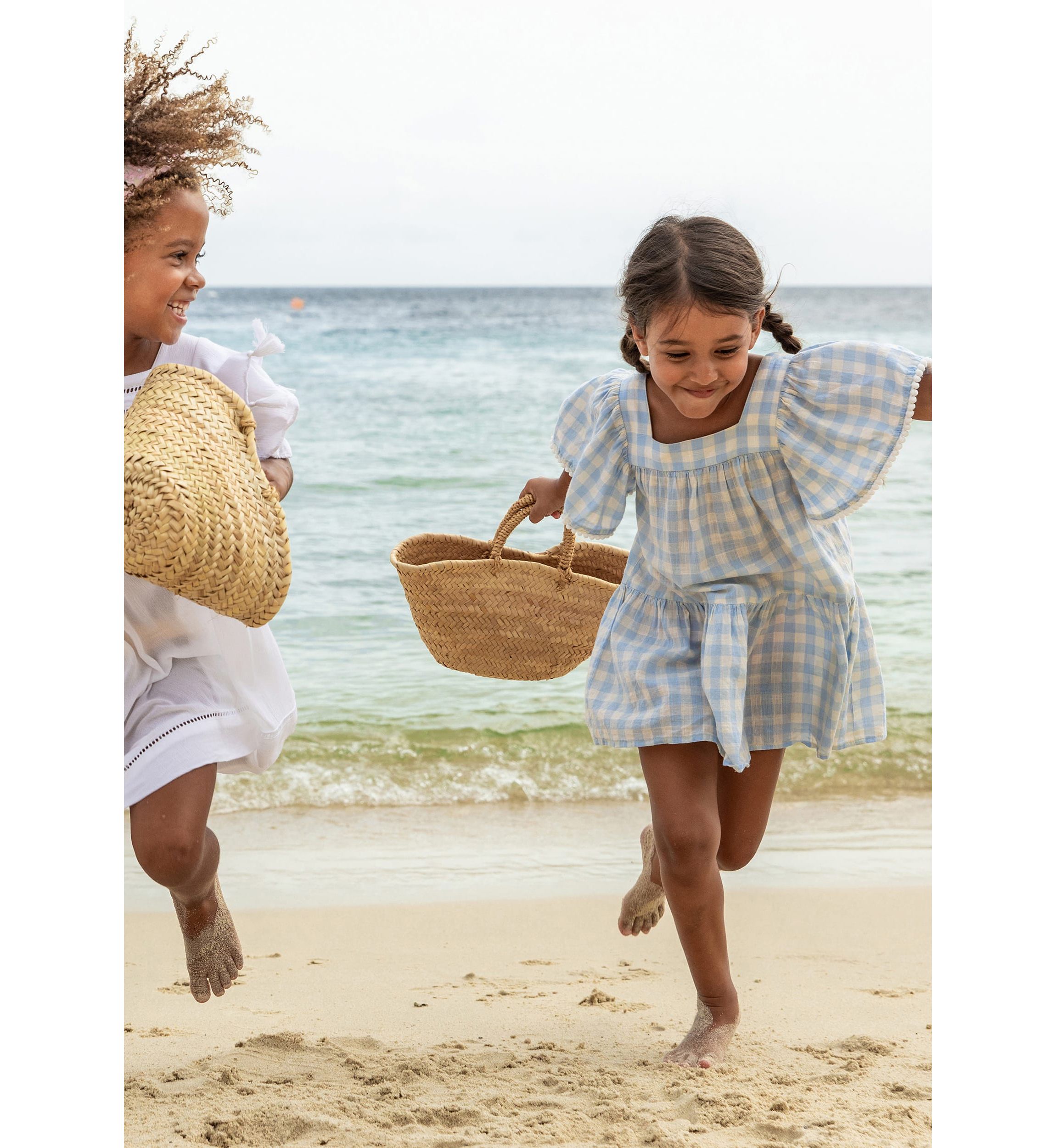 Cornflower Gingham Beach Dress
