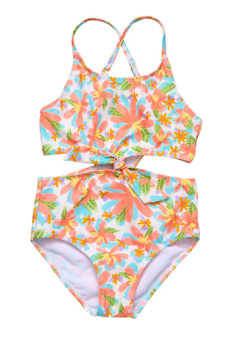 Hawaiian Luau Sustainable Cut Out Swimsuit