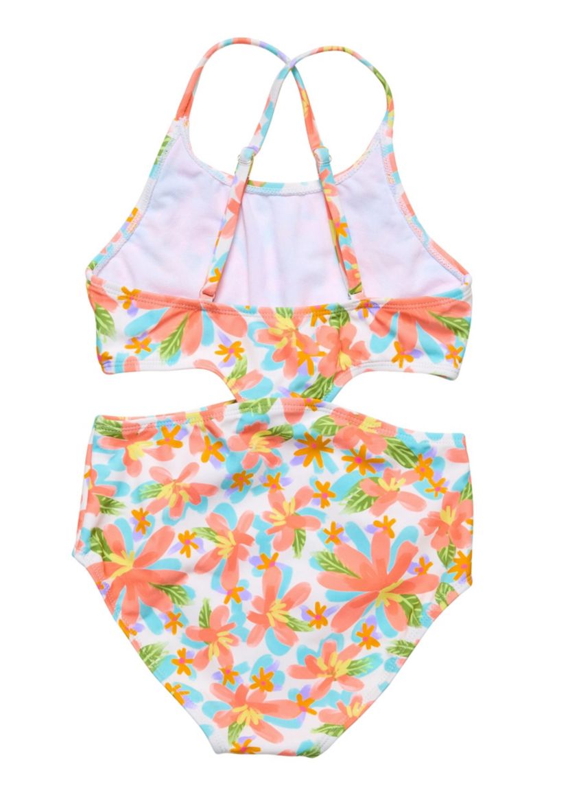 Hawaiian Luau Sustainable Cut Out Swimsuit