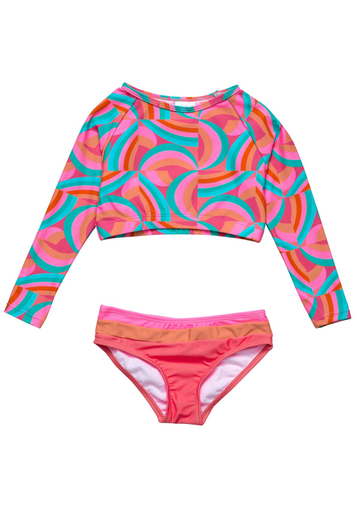 Geo Melon Sustainable Crop LS Rash Top Set