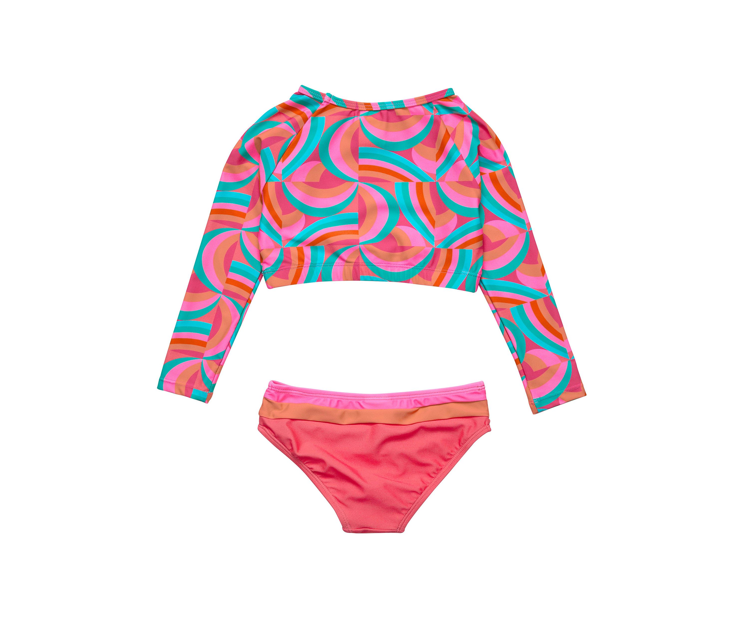 Geo Melon Sustainable Crop LS Rash Top Set