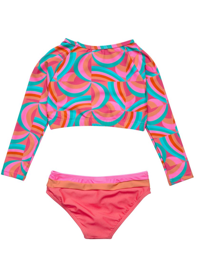 Geo Melon Sustainable Crop LS Rash Top Set