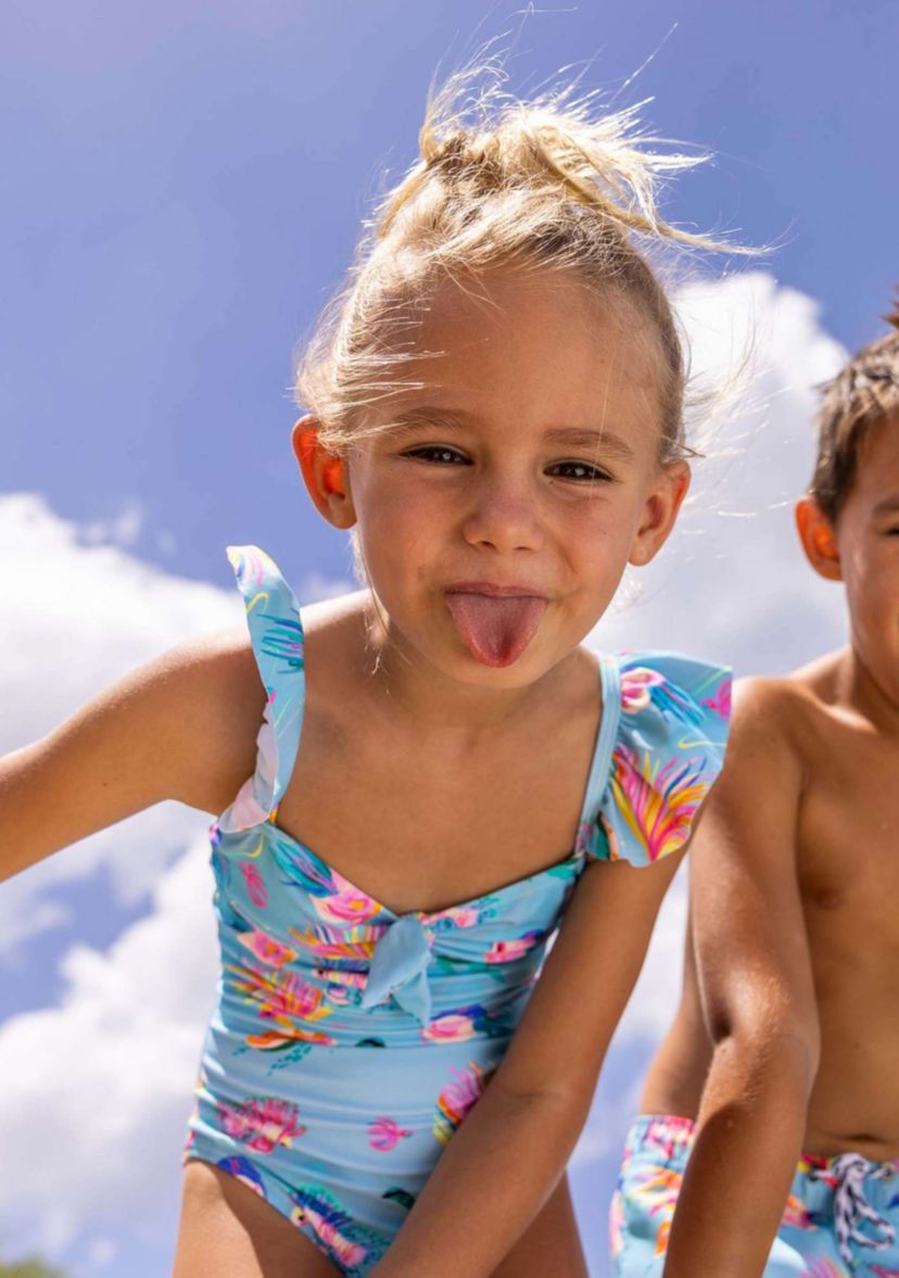 Kaleido Fish Sustainable Frill Swimsuit
