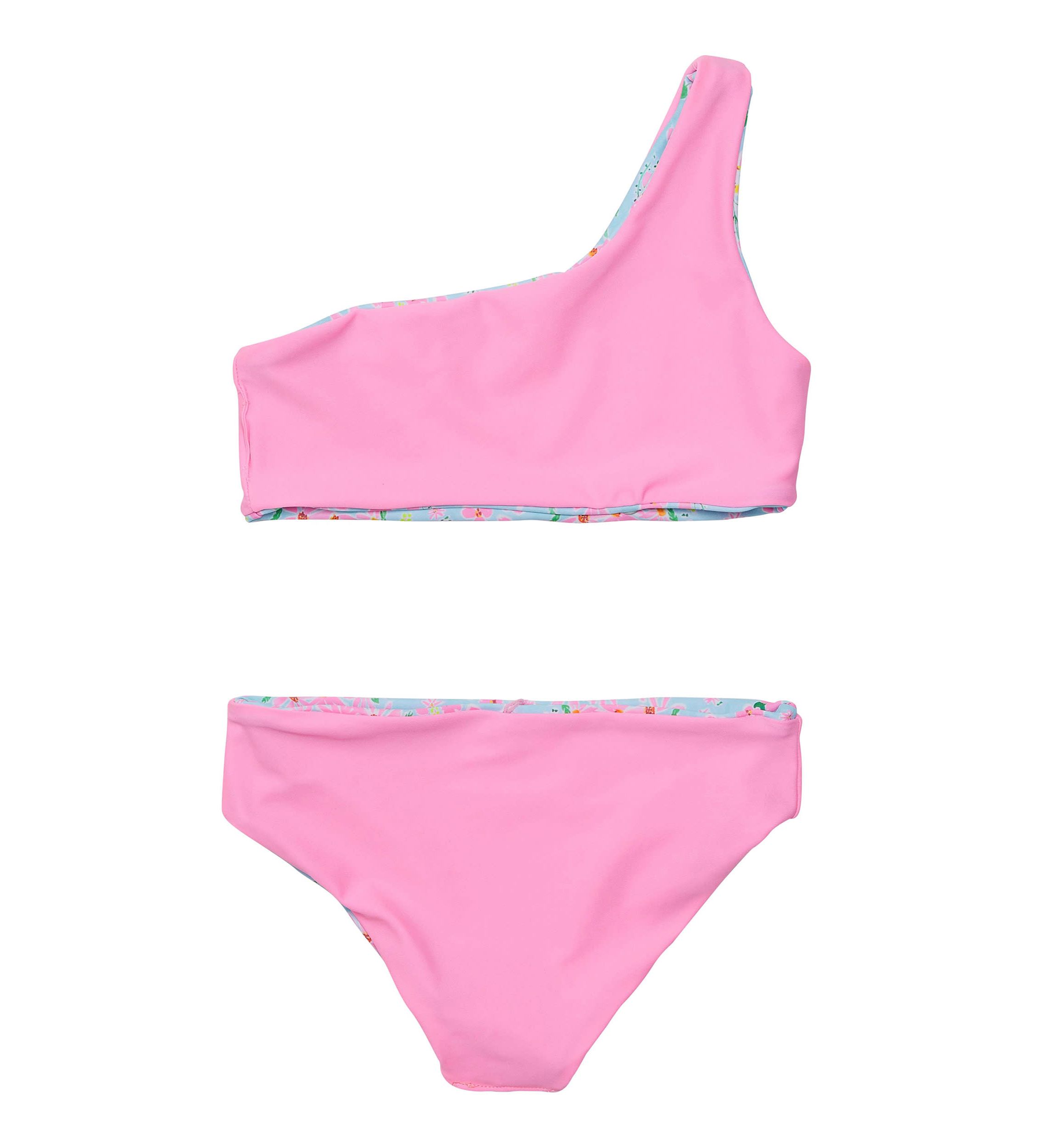 Daisy Chain One Shoulder Reversible Bikini