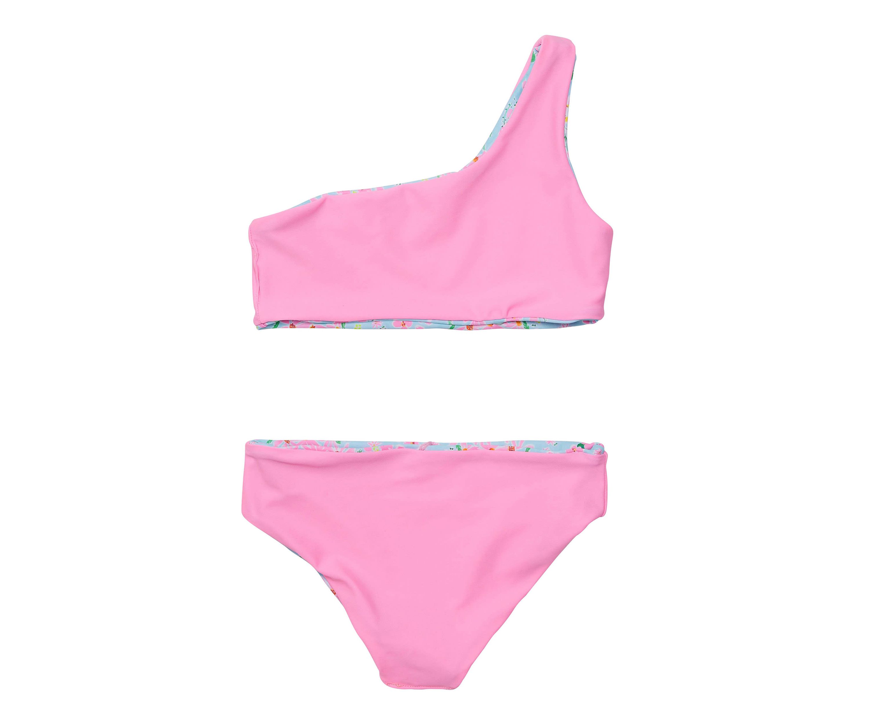 Daisy Chain One Shoulder Reversible Bikini