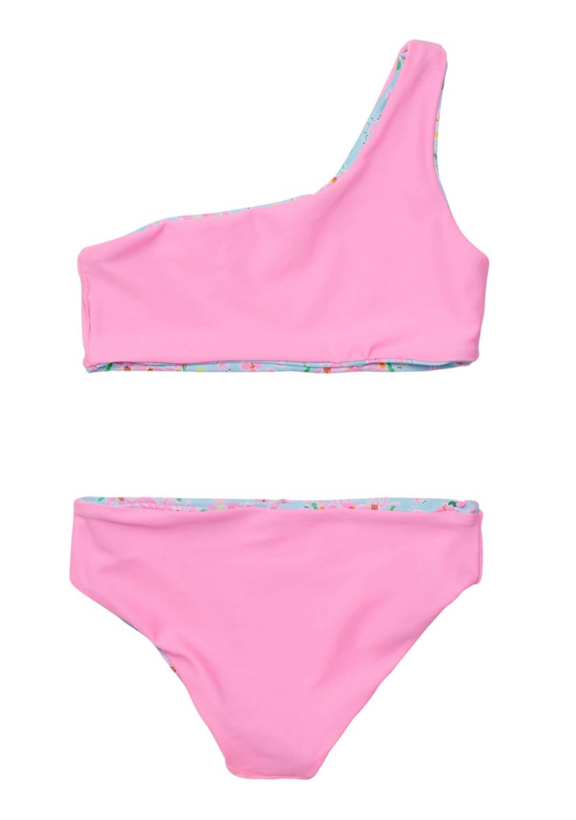 Daisy Chain One Shoulder Reversible Bikini