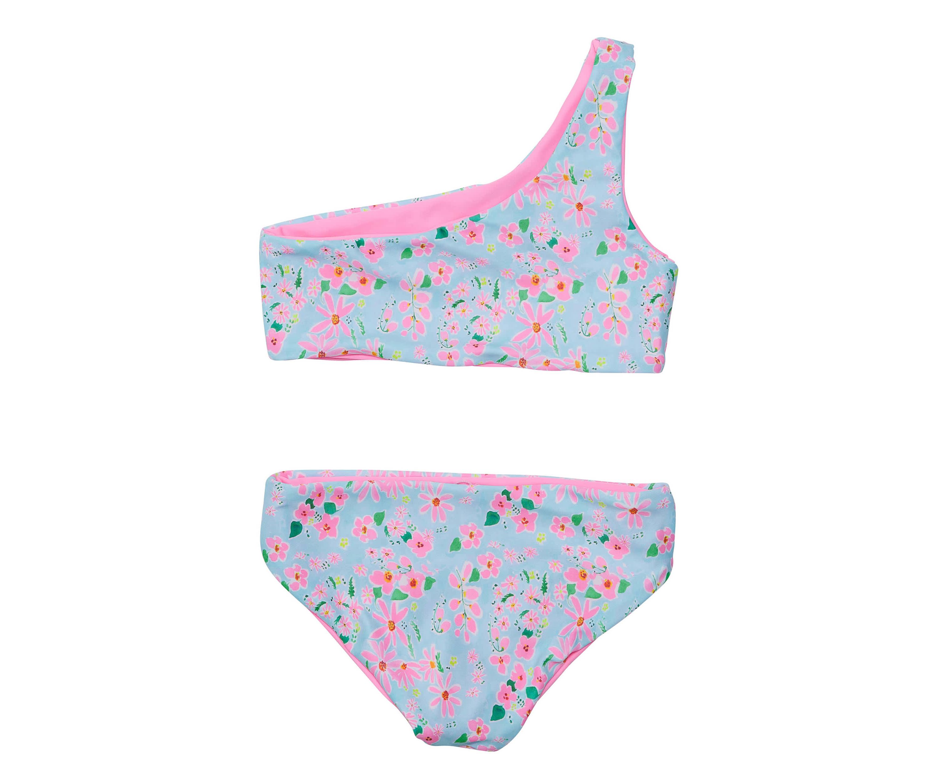 Daisy Chain One Shoulder Reversible Bikini