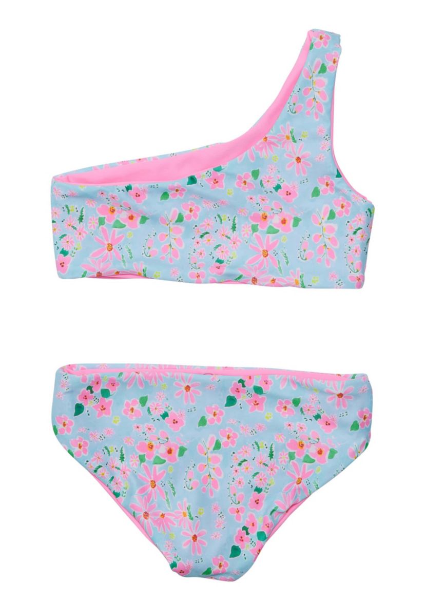 Daisy Chain One Shoulder Reversible Bikini