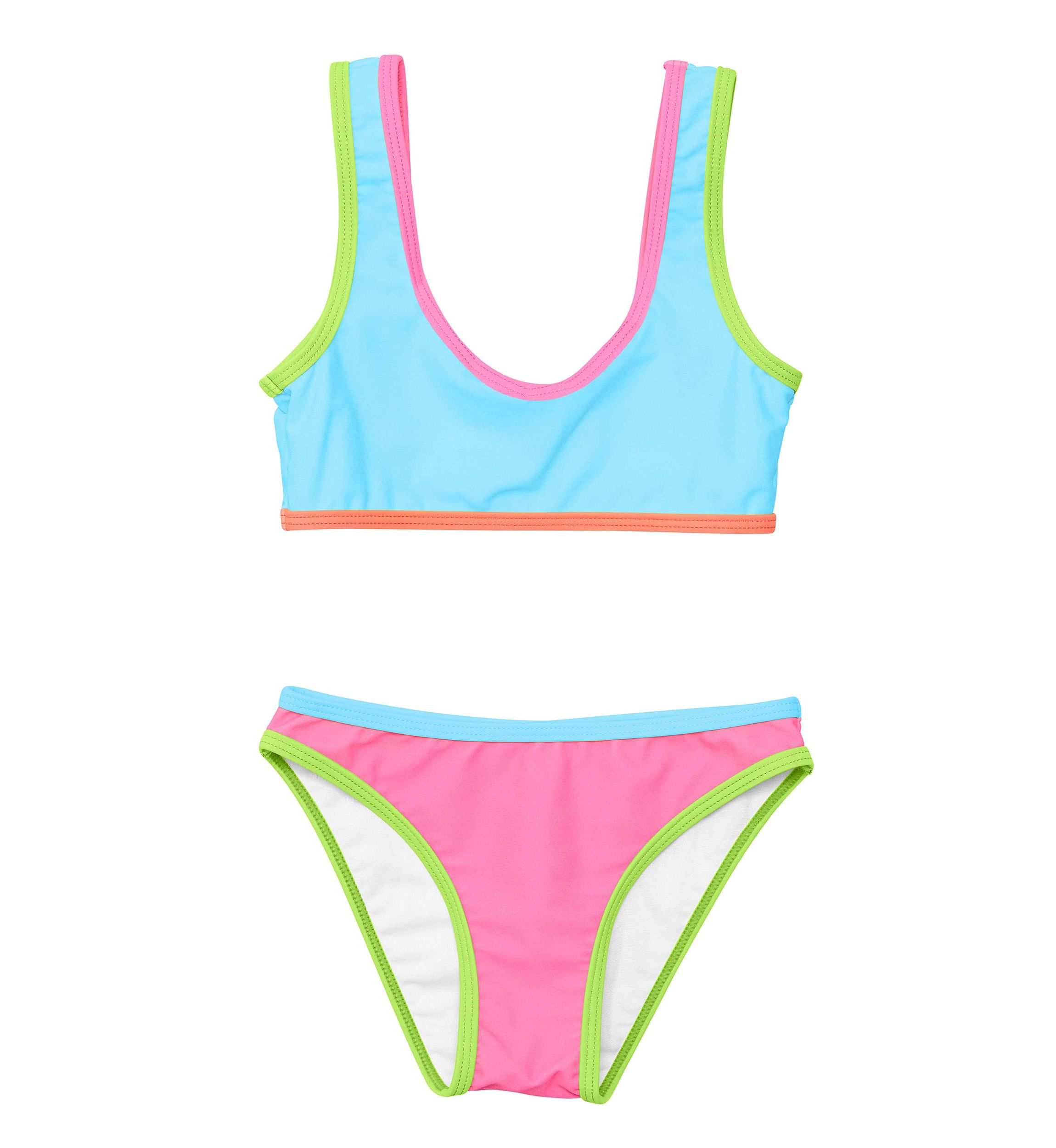 Candy Colorblock Crop Bikini