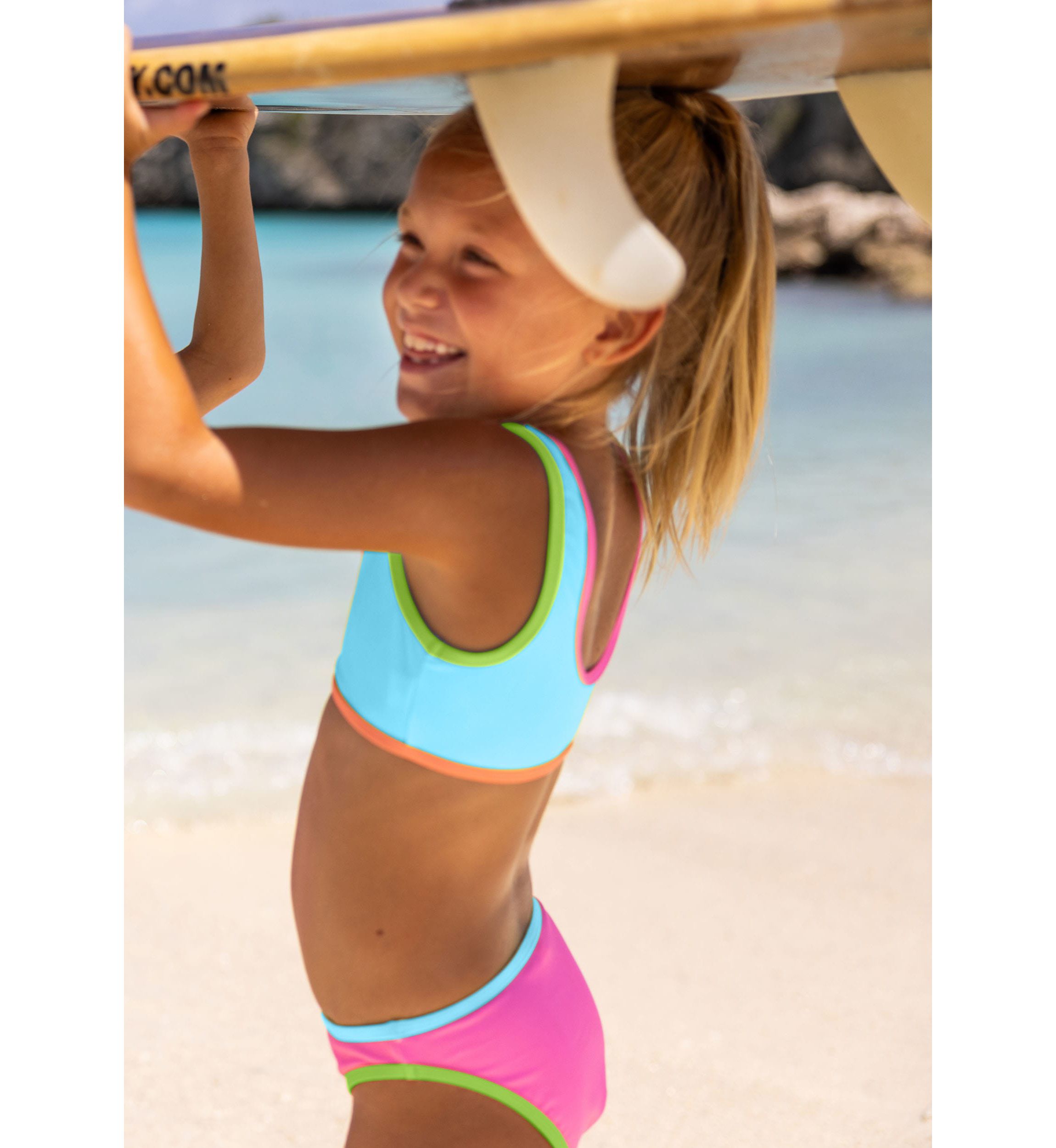 Candy Colorblock Crop Bikini