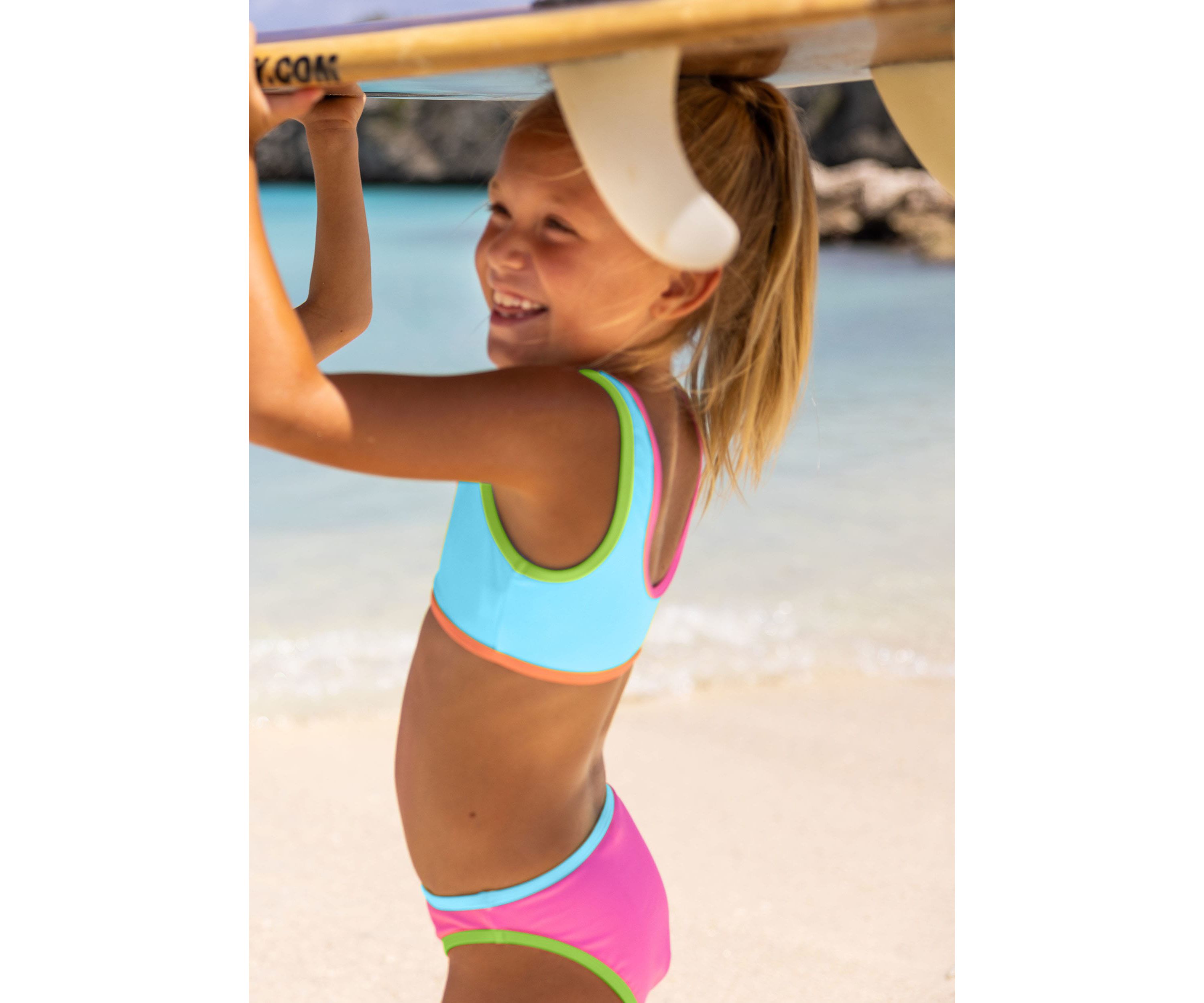 Candy Colorblock Crop Bikini