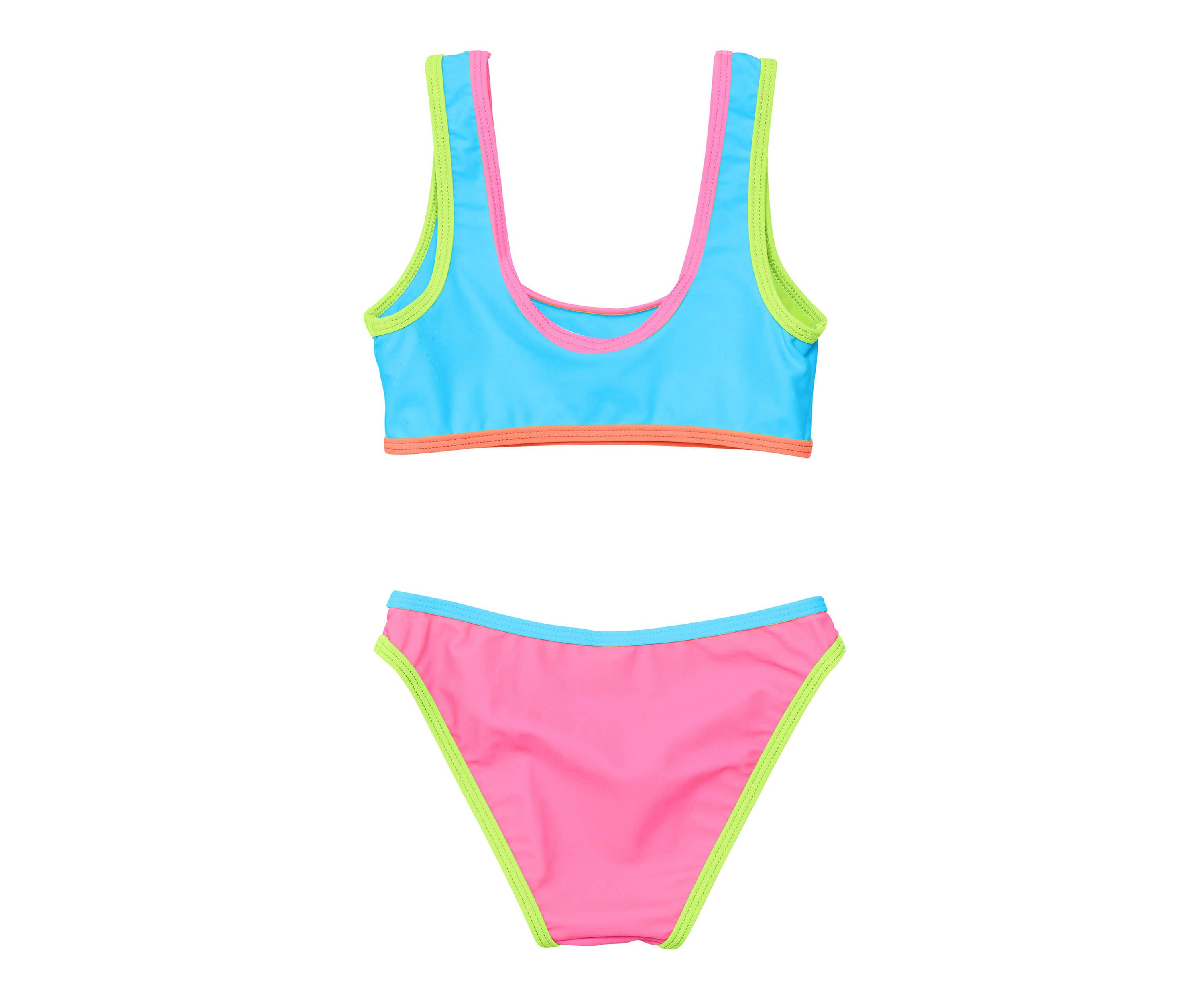Candy Colorblock Crop Bikini